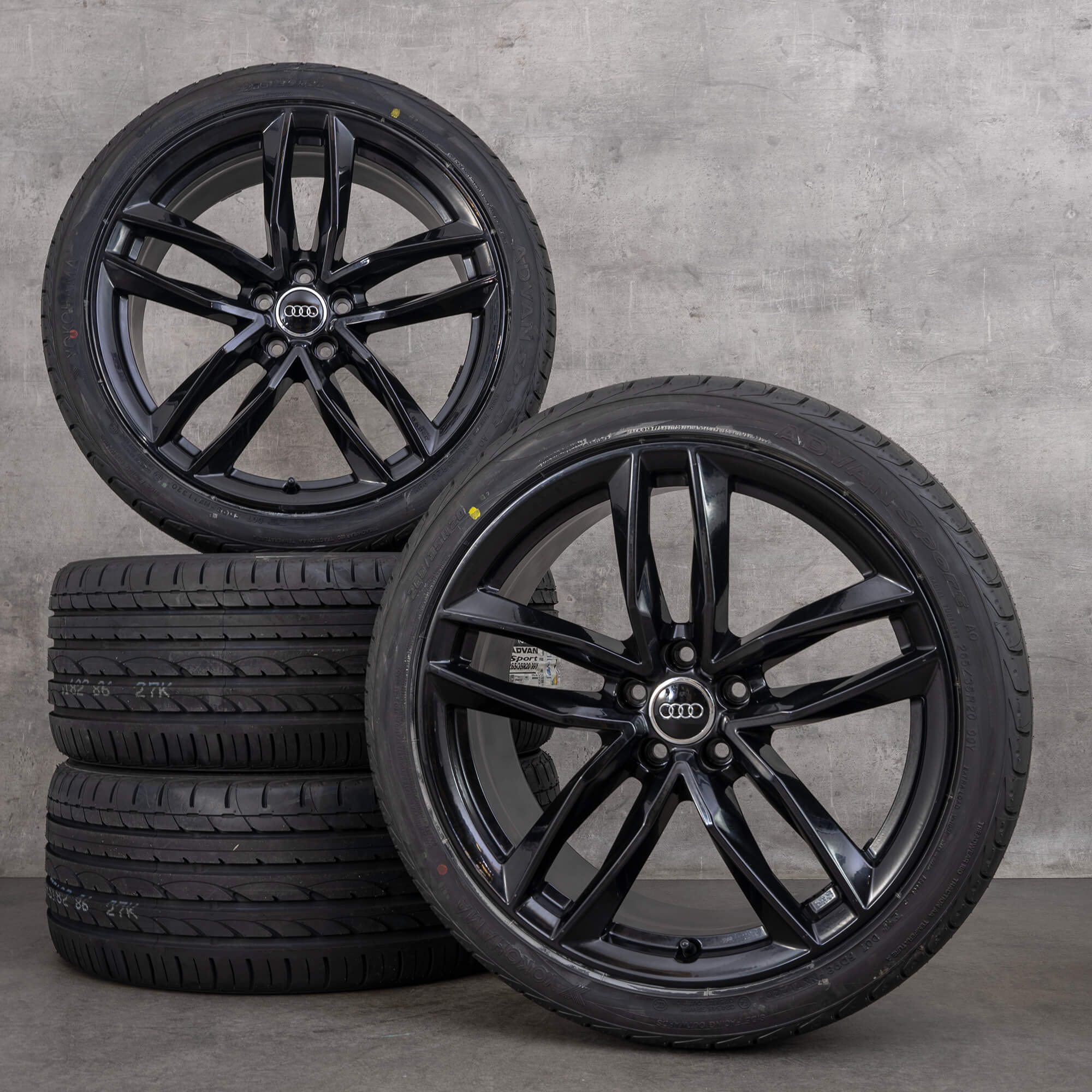 Original Audi A8 S8 4H D4 20 Zoll Winterreifen Felgen 4H0601025BR schwarz