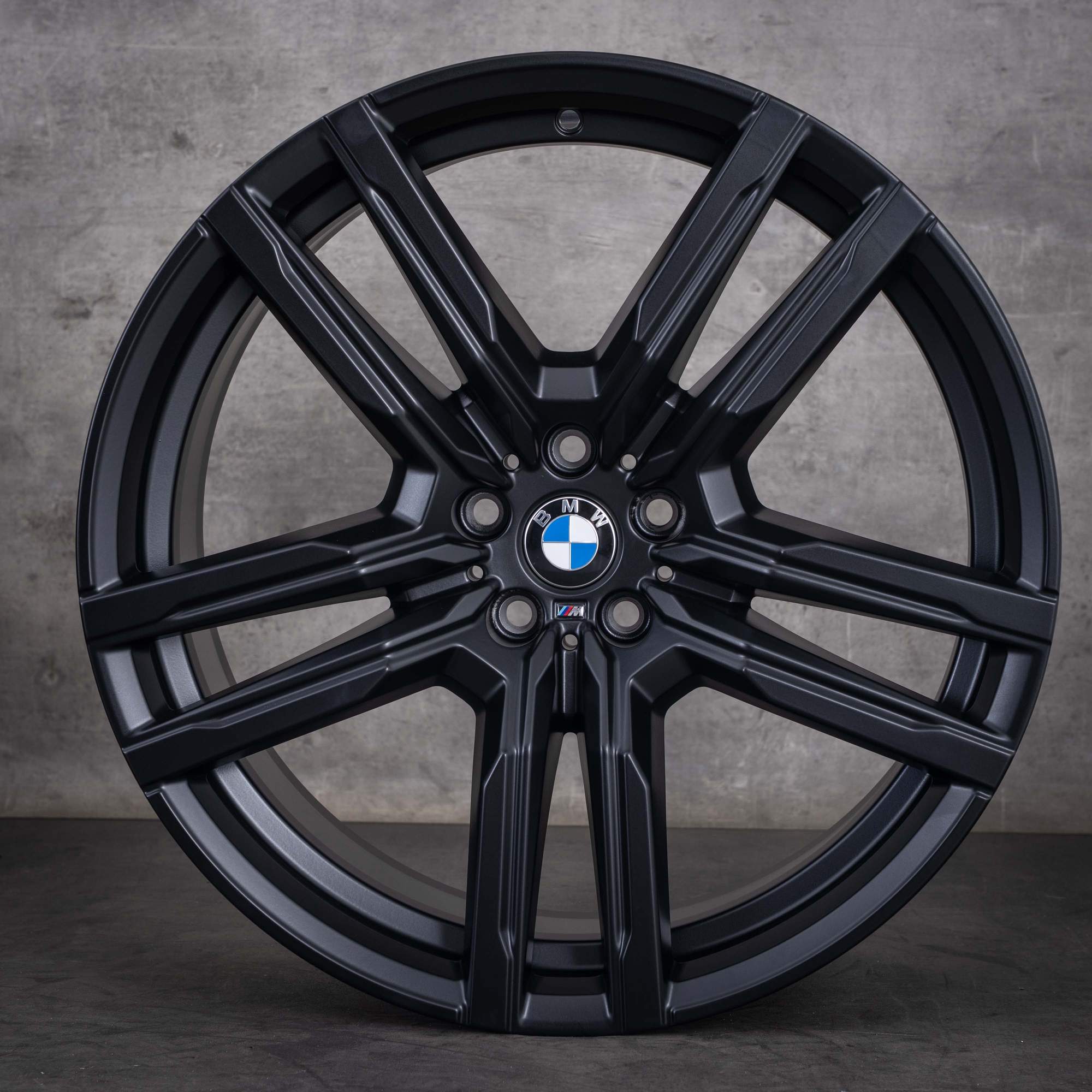 Original BMW X5M X6M 21 Zoll F95 F96 Felgen Styling 808 M 8090794 8090795 jet black matt lackiert NEU - Felge 1 von 4