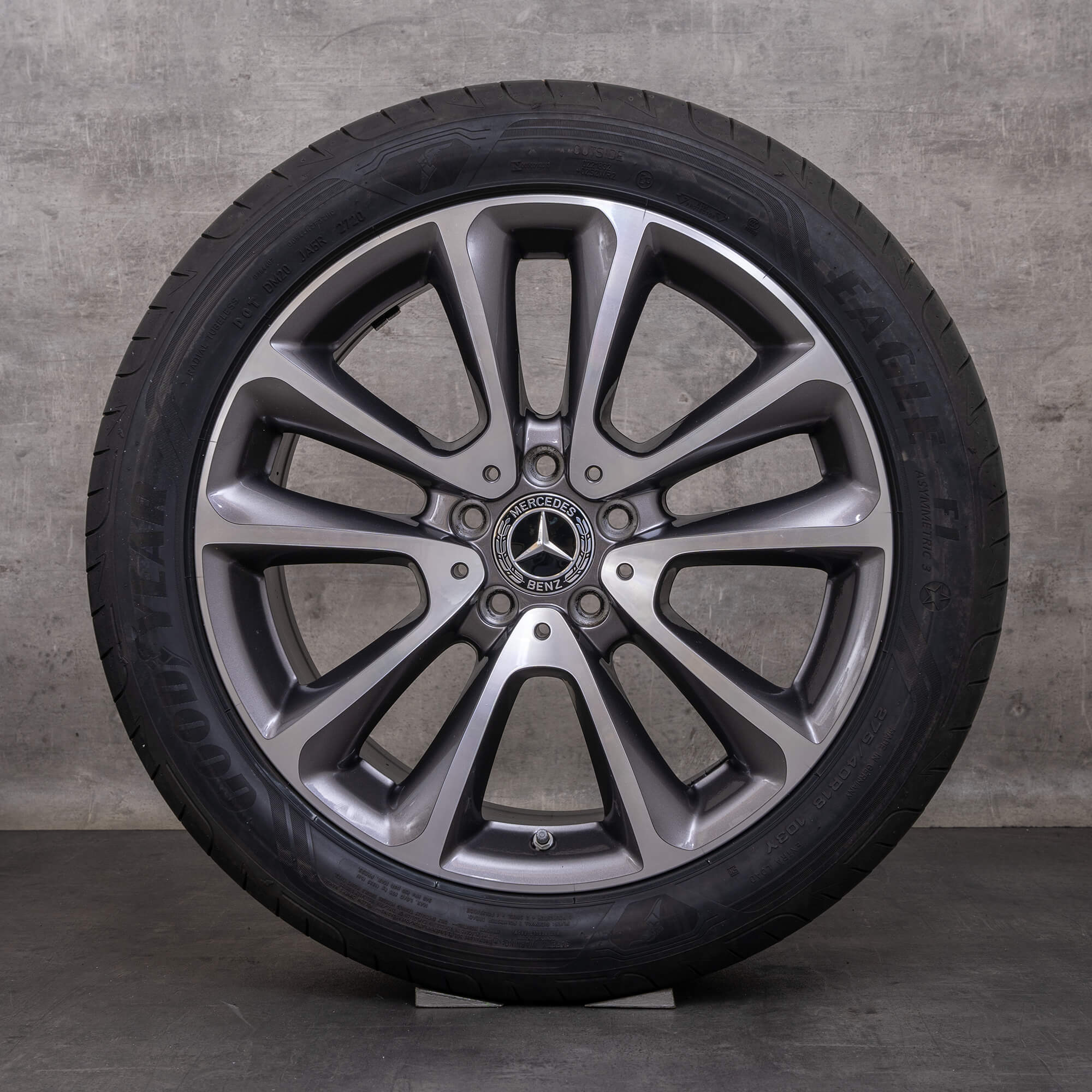 Orijinal Mercedes Benz E-Serisi kış jant lastik 18 inç W213 S213 C238 A238 jantlar A2134011600 A2134010400 himalaya gri parlak tornalı