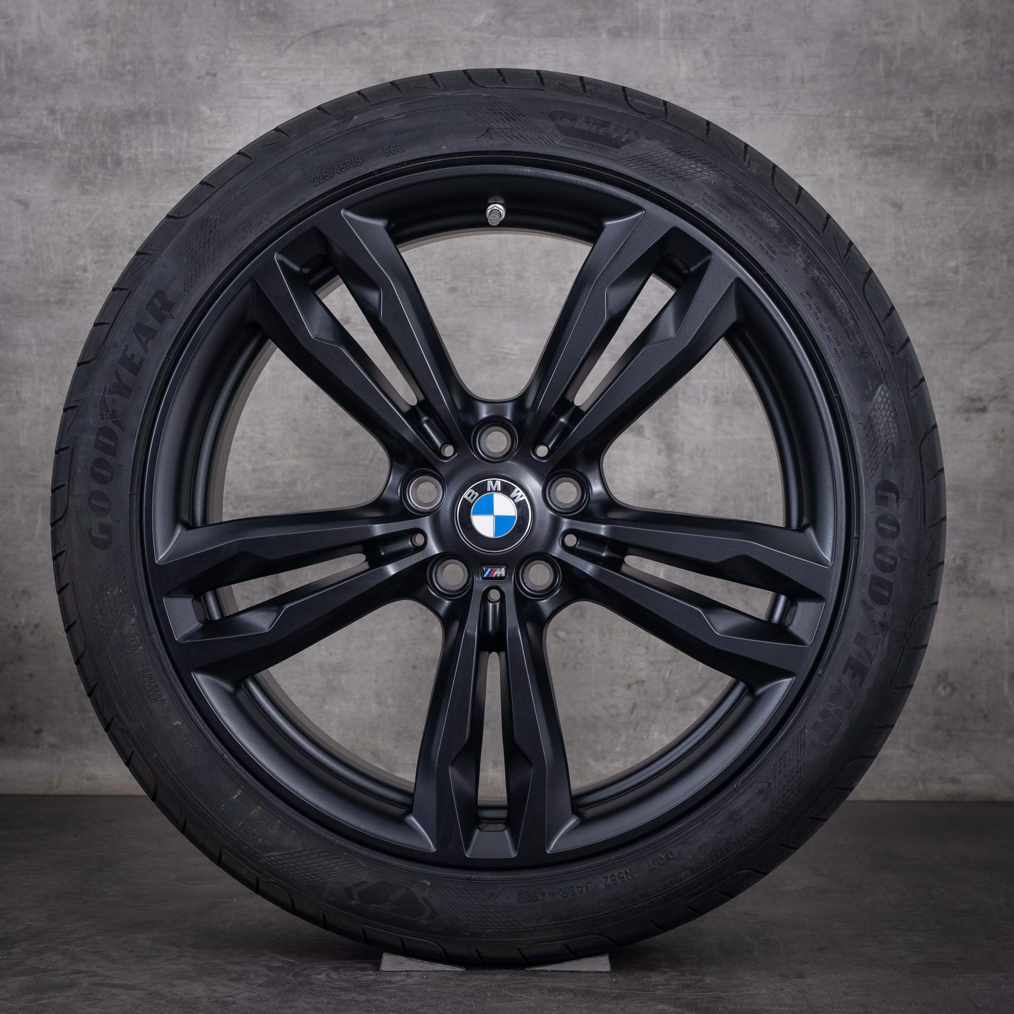 Roues hiver d'origine BMW X1 X2 19 pouces F48 F39 style 572 M 7849120 noir jais mat