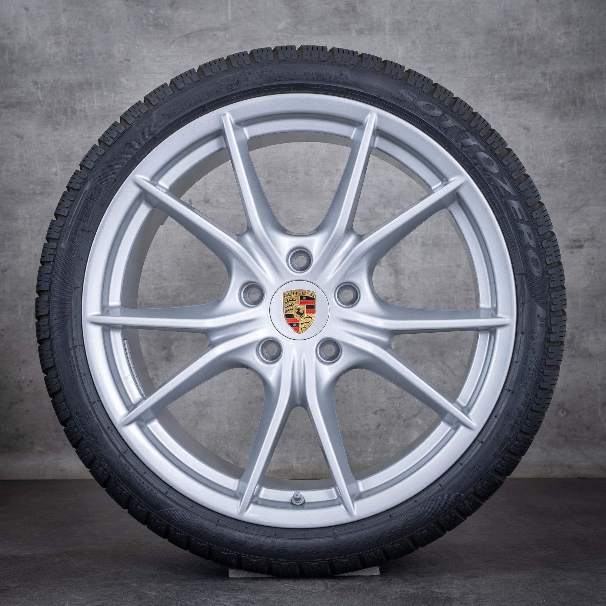 Alkuperäiset Porsche 991 II talvirenkaat 20 tuuman Carrera 4 & S GTS vanteet 99136271000 99136276003 silver glossy