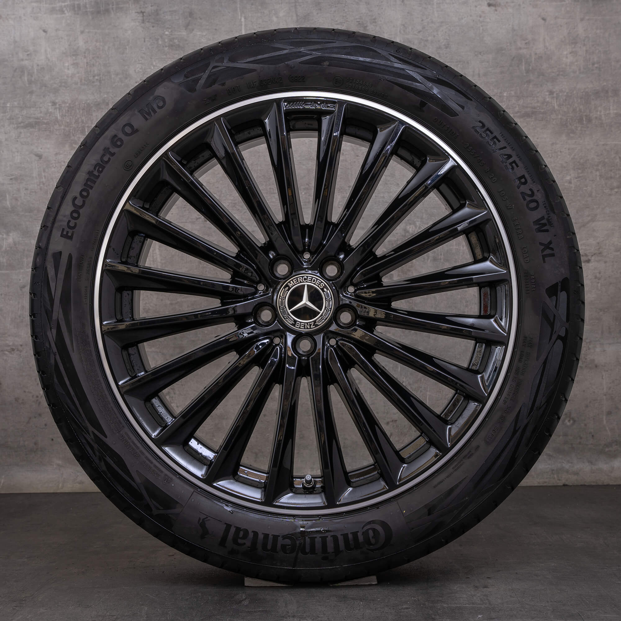 Orijinal Mercedes Benz GLC AMG kış jant lastik 20 inç X254 C254 jantlar A2544010800 A2544010900 siyah parlak tornalanmış