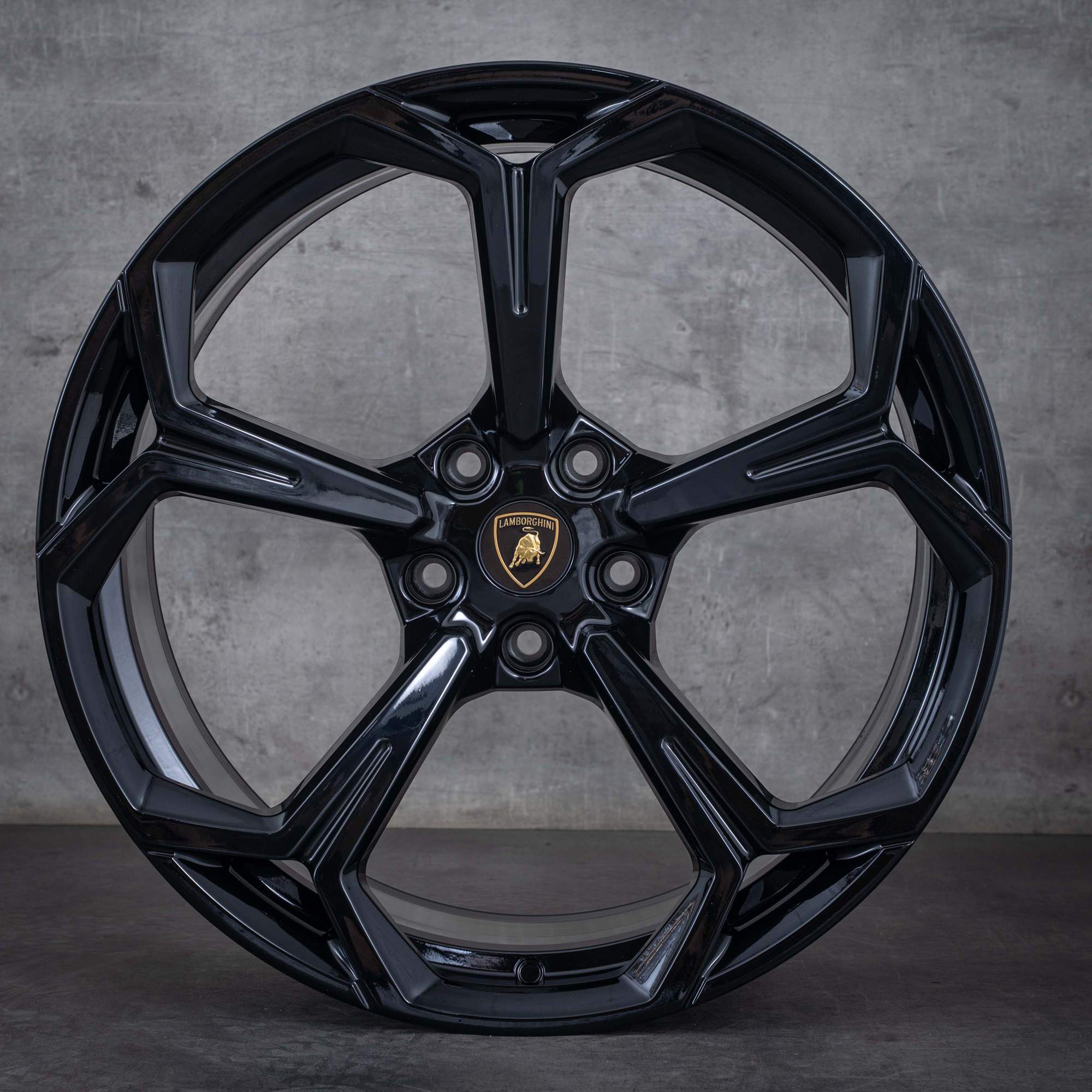 Oryginał Lamborghini Urus koła letnie 22 cale 4ML601025P 4ML601025Q wzór plastra miodu czarny błyszczący