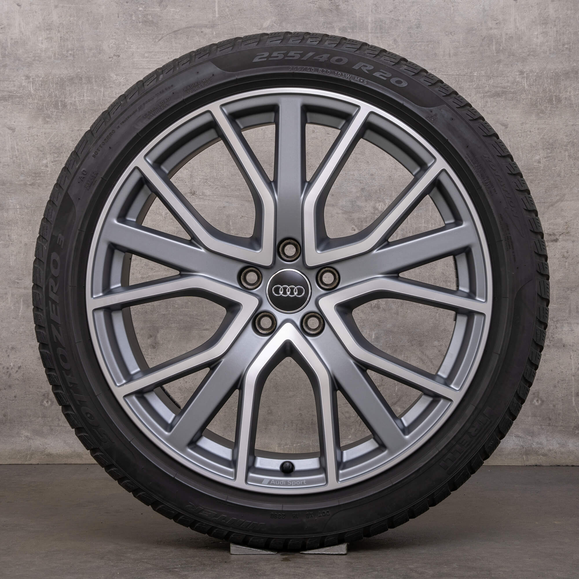 Original Audi A6 S6 roues d'hiver 20 pouces 4K C8 jantes 4K0601025AB titane mat brillant