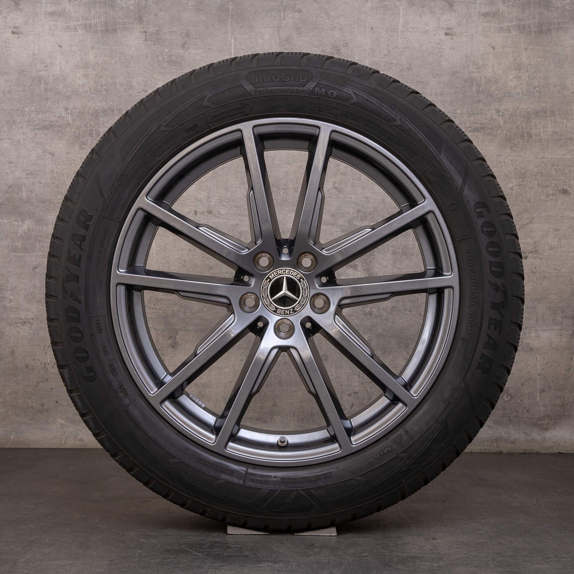 Orijinal Mercedes Benz EQE kış jant lastik 19 inç SUV X294 jantlar A2944010400 titanyum parlak