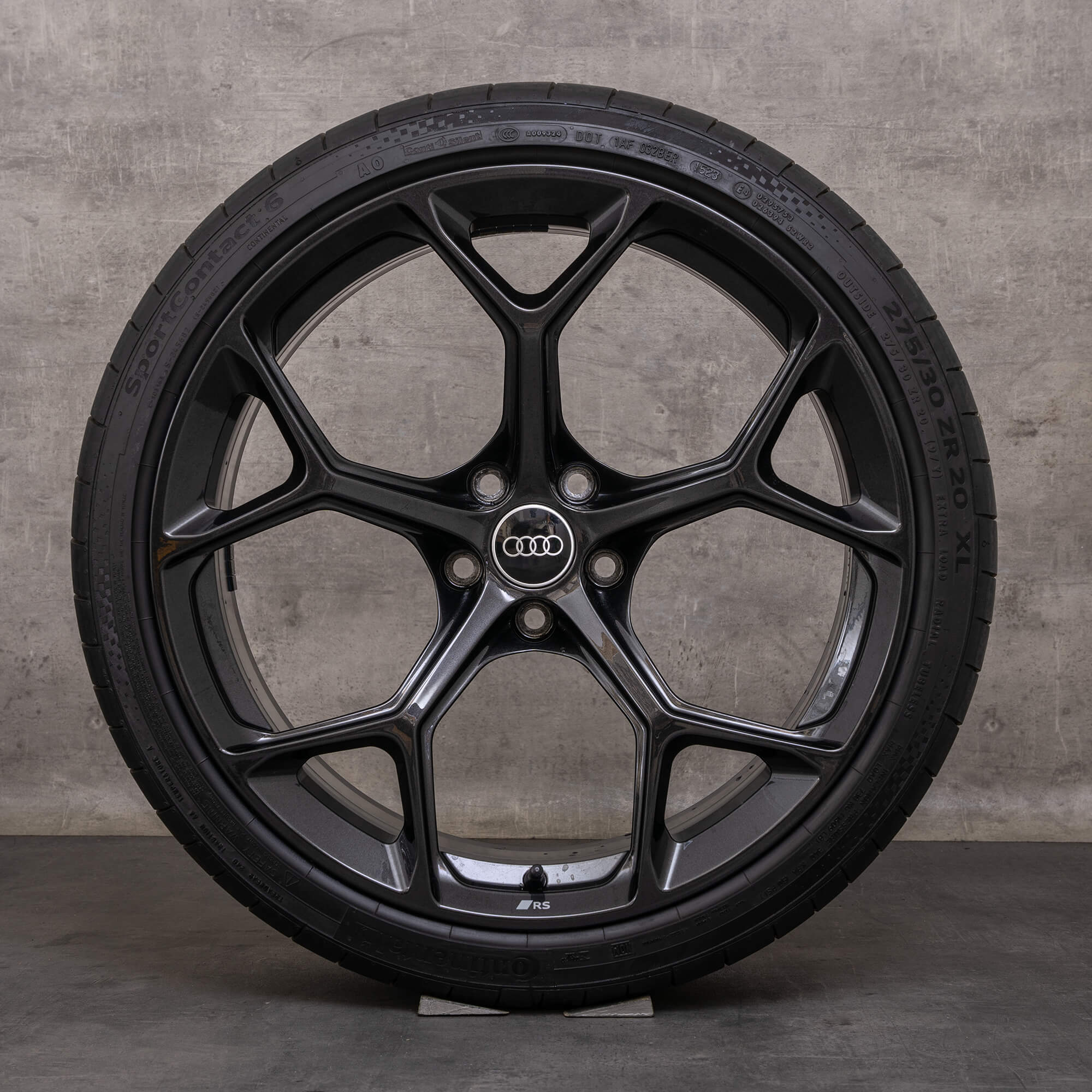 Original Audi RS4 RS5 Felgen 20 Zoll B9 8W F5 Sommerräder 8W0601025GJ dunkel titan glanz
