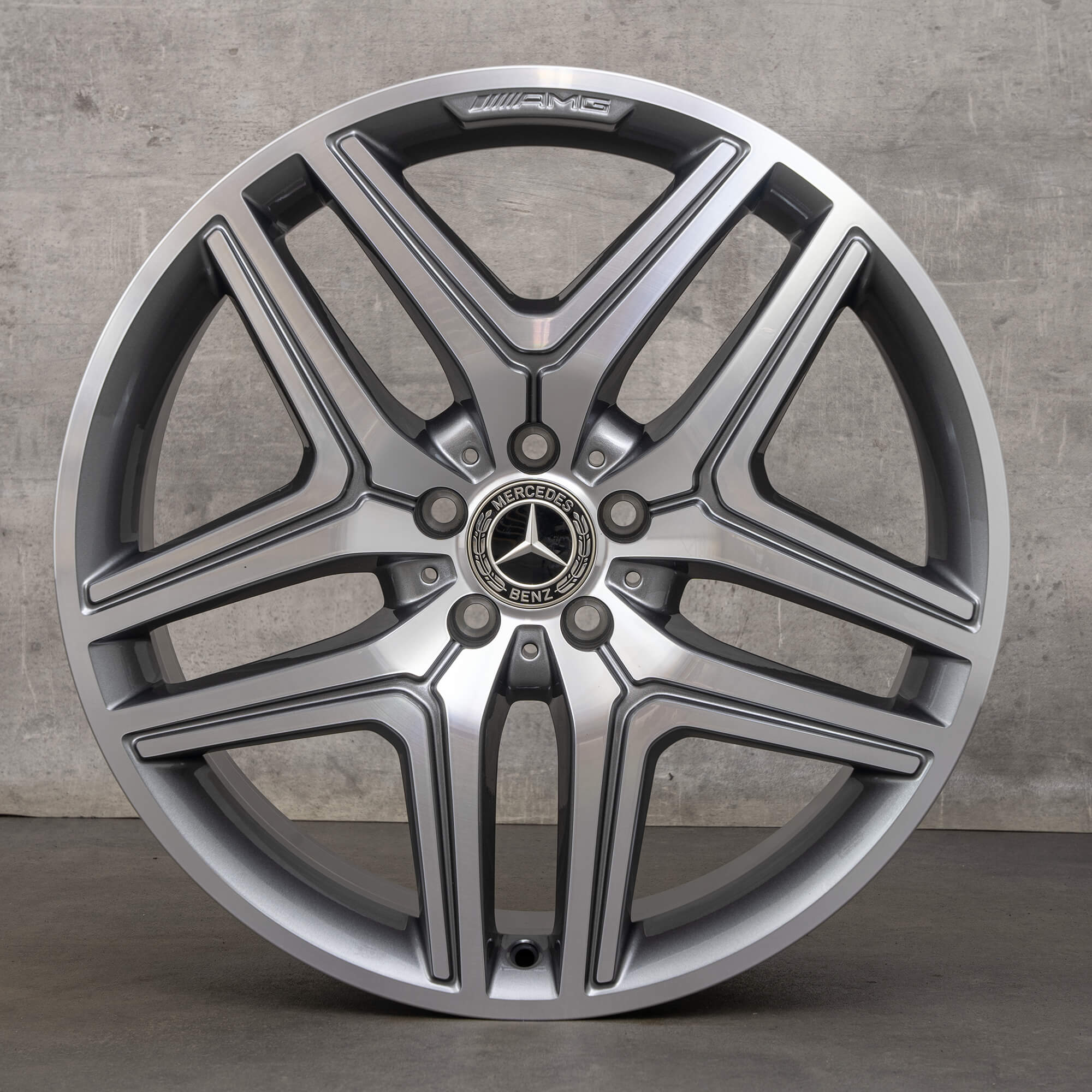 Alkuperäiset Mercedes Benz GLA GLB 35 45 AMG vanteet 20 tuuman X247 H247 A2474012000 himalajanharmaa Kiillotettu UUSI