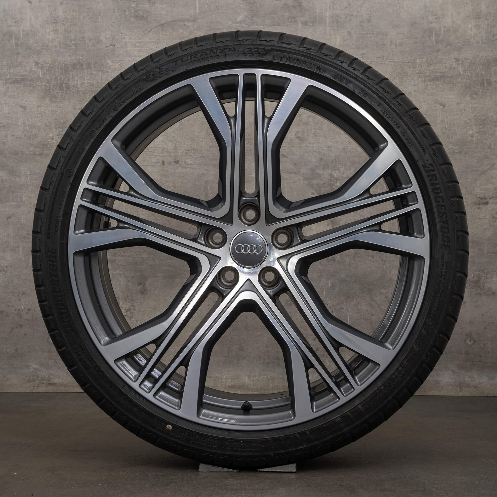 Cerchi originali Audi A7 S7 estivi 21 pollici 4K 4K8601025AA antracite lucidi