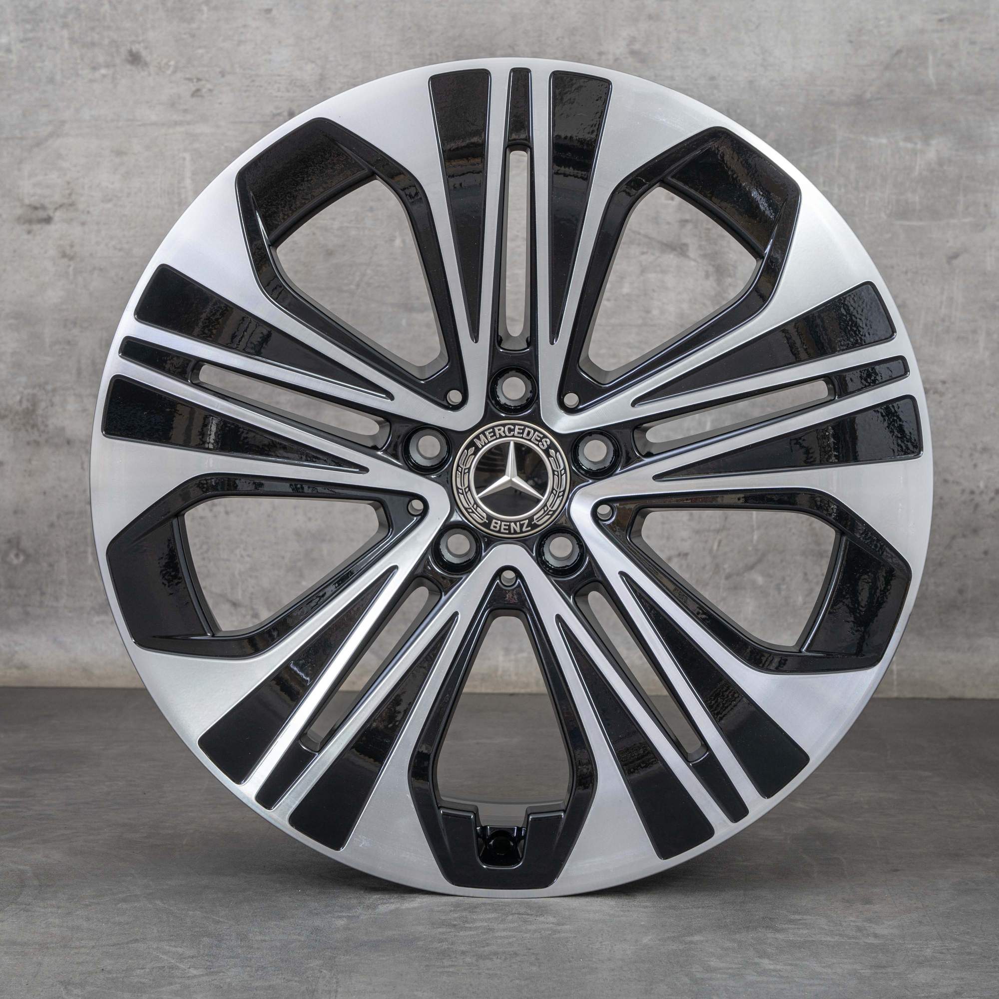 Jantes originais Mercedes Benz Classe E 19 polegadas W214 S214 A2144012300 preto polido NOVO