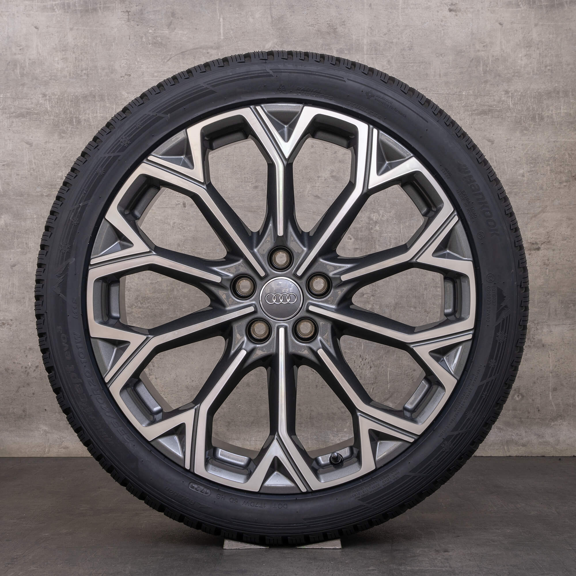 Oryginalne koła zimowe Audi A6 S6 20 cali 4P C8 C9 Felgi 4P0601025H grafitowo-szare Polerowane NOWOŚĆ