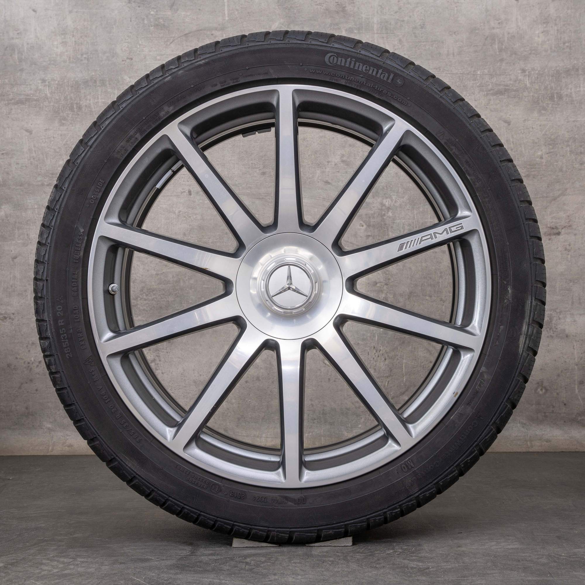 Original Mercedes Benz S-Klasse S63 S65 AMG Winterräder 20 Zoll W222 C217 A217 Felgen A2224010600 A2224010700 himalaya grey glanzgedreht