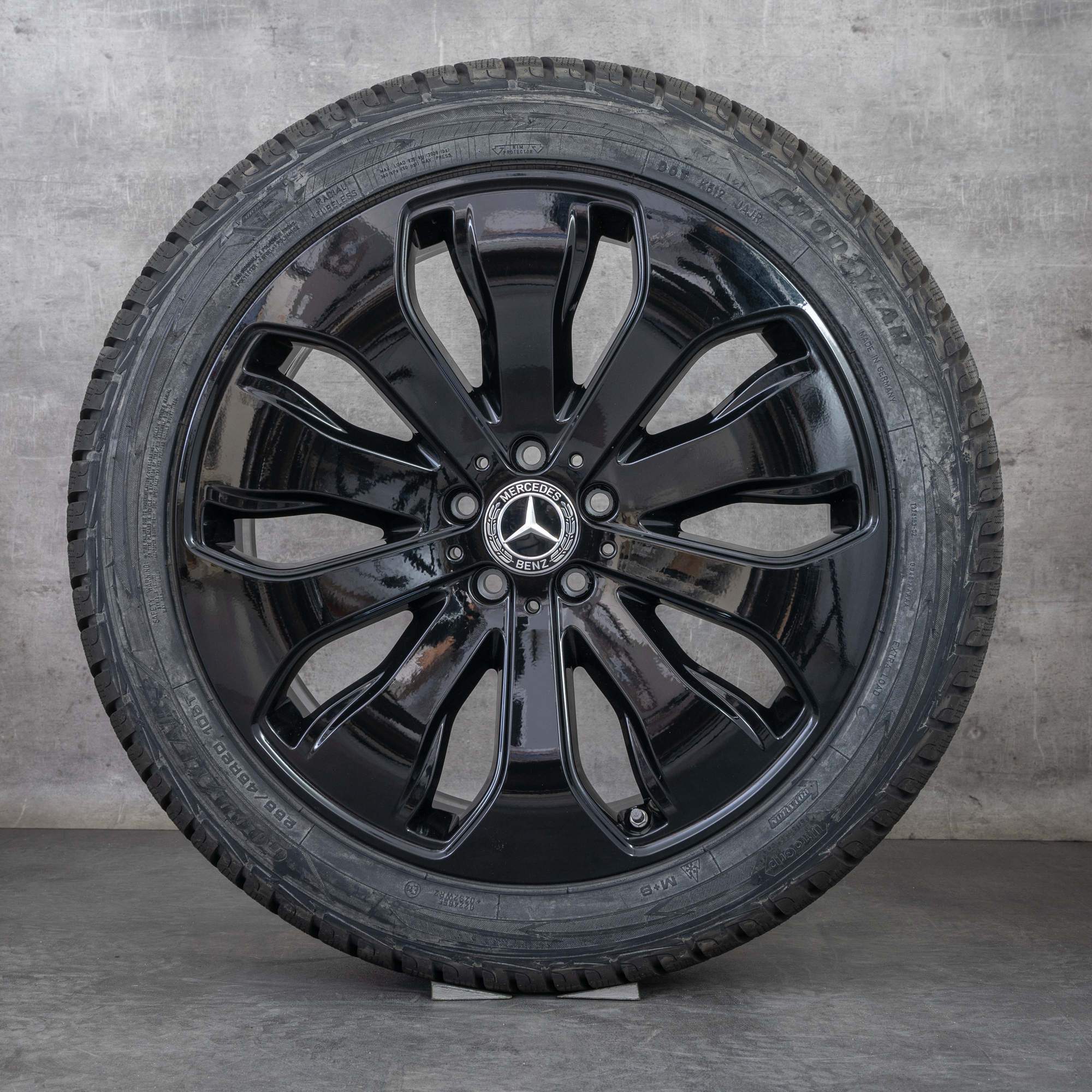 Oryginalne koła zimowe Mercedes Benz EQC 20 cali felgi N293 A2934010300 A2934010500 czarne błyszczące