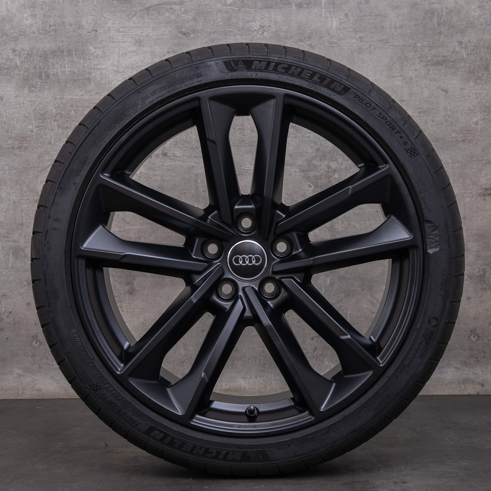 Originais Audi A5 S5 jantes 19 polegadas 8W B9 F5 verão 8W0601025DC preto mate