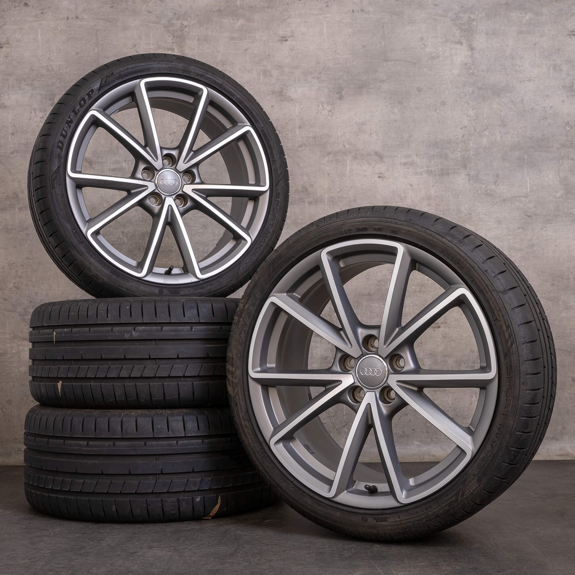 OEM Audi A4 S4 rims 19 inch B8 8K summer wheels 8K0601025CT titan