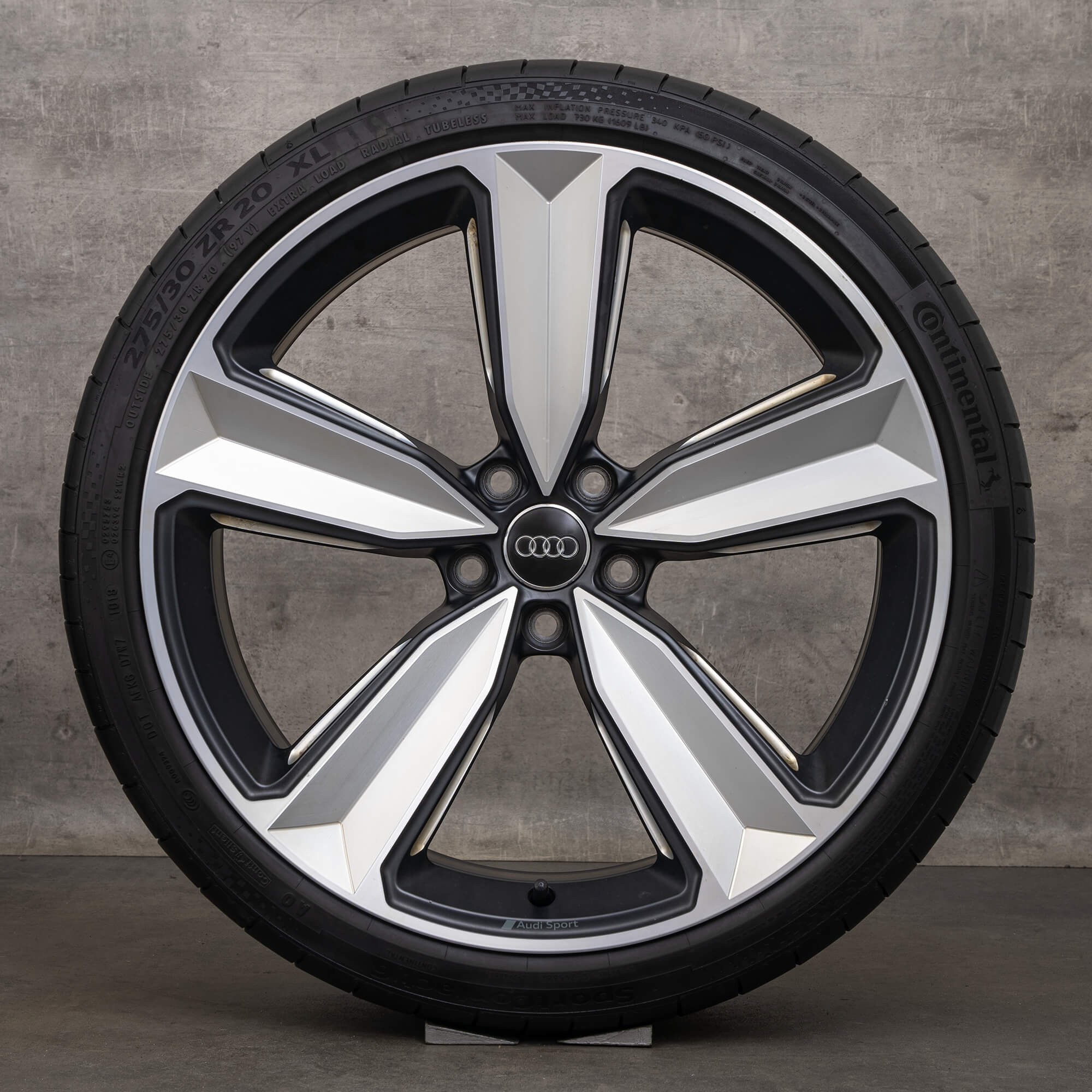 OEM Audi RS4 B9 8W RS5 F5 summer wheels 20 inch rims Peak tires 8W0601025CS