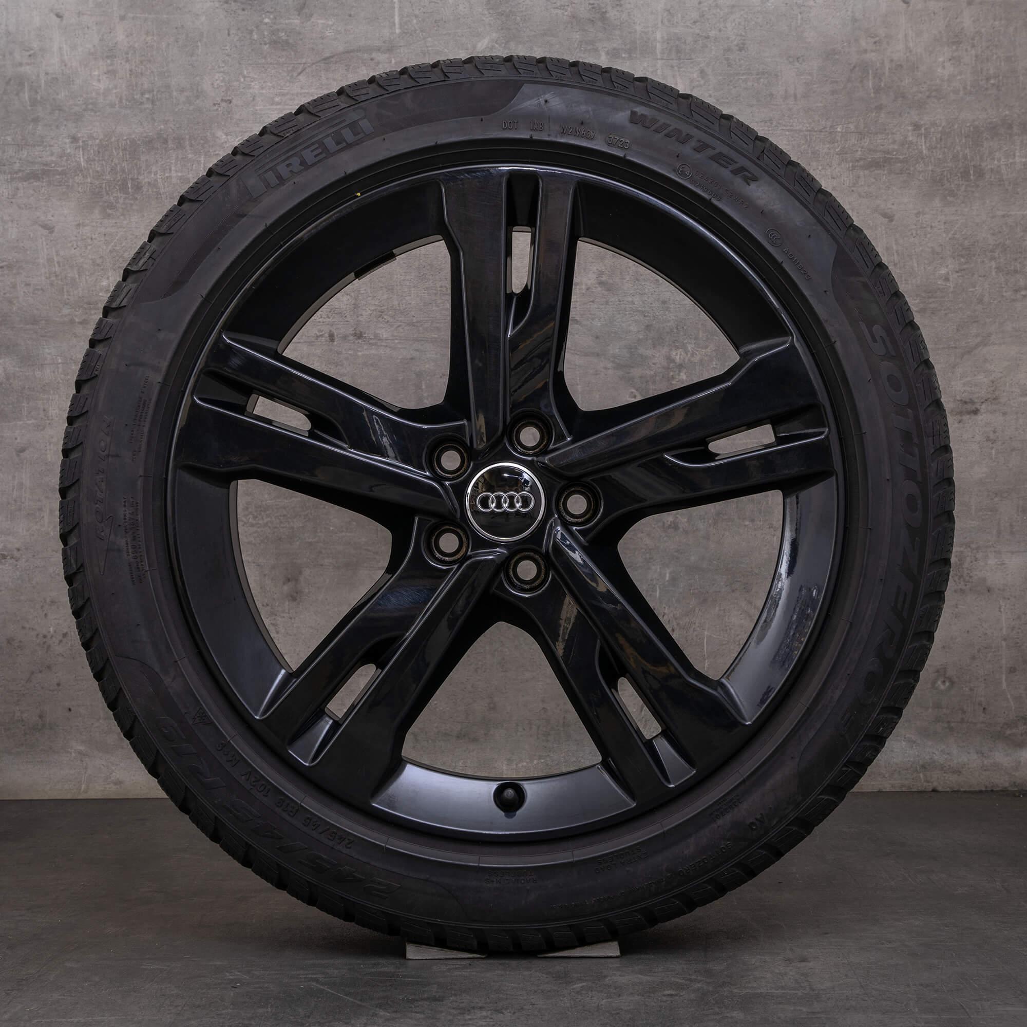 Original Audi A6 S6 jante vară 19 inch 4K C8 4K0071499 Ramus negru lucios