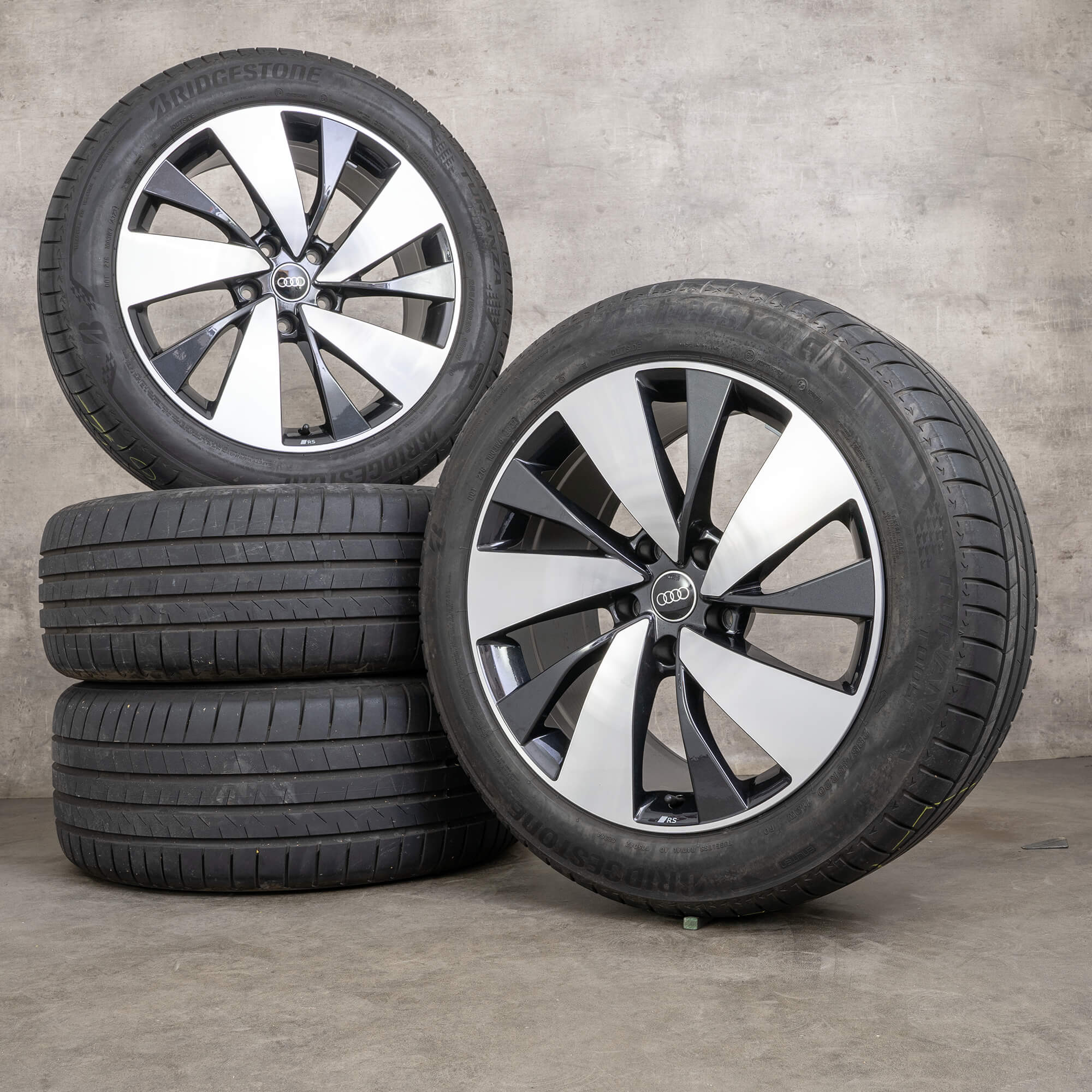 Original Audi Q6 SQ6 e-tron Felgen 20 Zoll GF Sommerräder 85H601025P 85H601025Q titan glanzgedreht