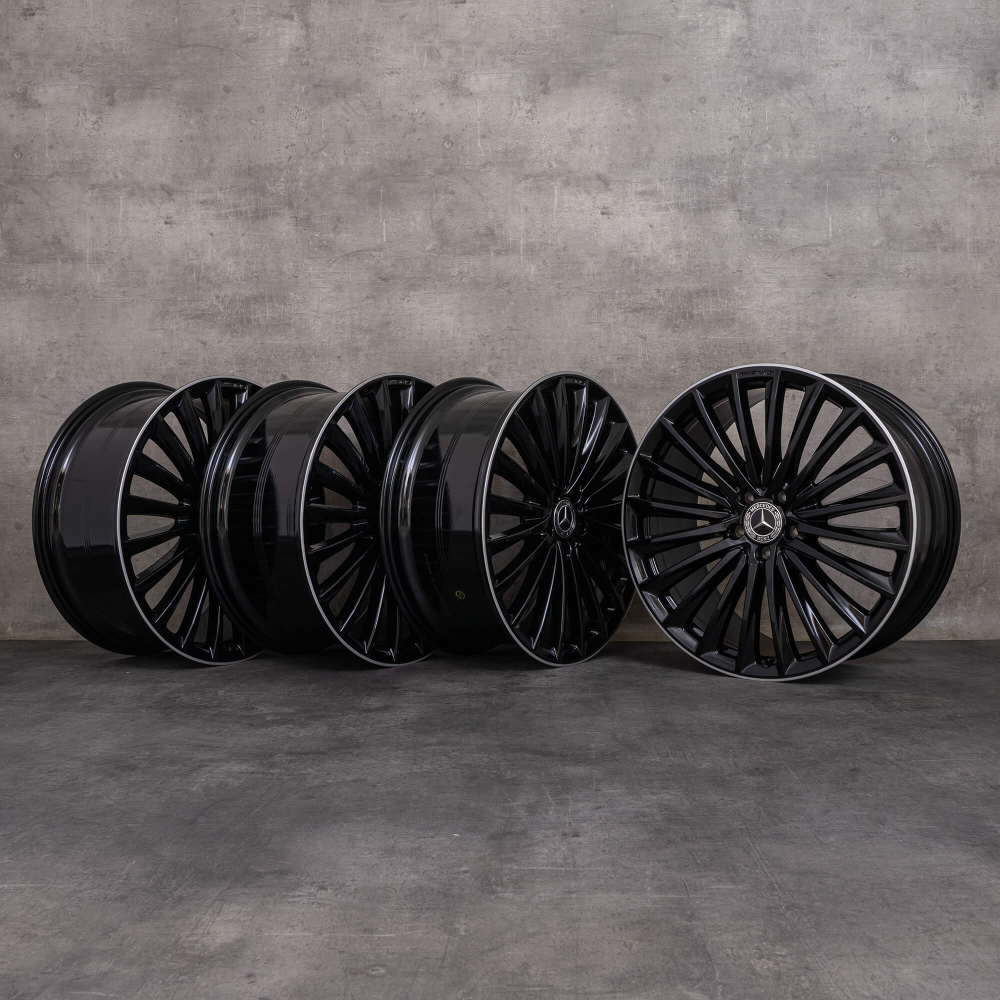 Originele Mercedes Benz EQE AMG velgen 21 inch V295 Sedan A2954012500 A2954012600 zwart glanzend gedraaid