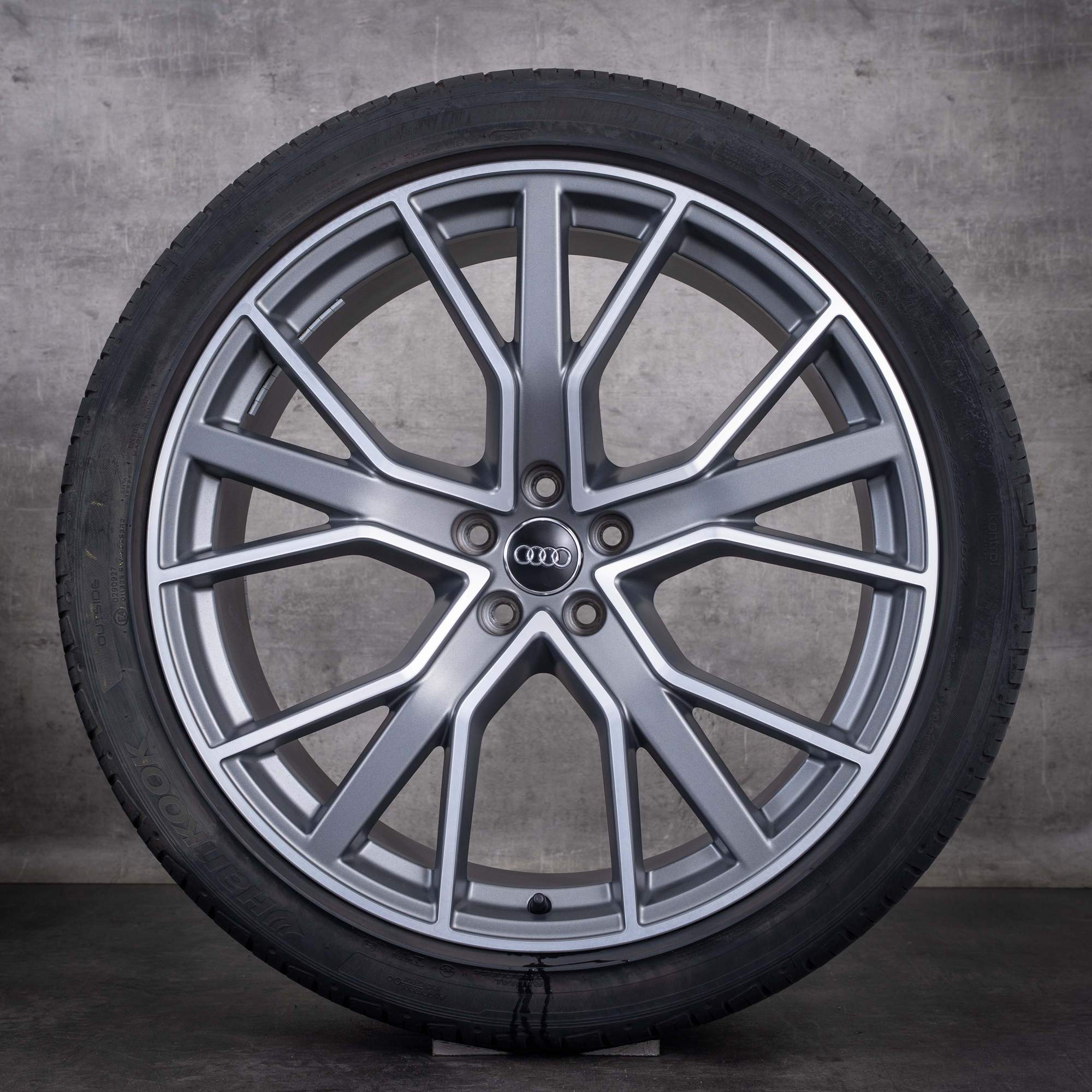 Original Audi Q7 SQ7 Felgen 22 Zoll 4M Sommerräder 4M0601025AG Sommerreifen titan matt glanzgedreht