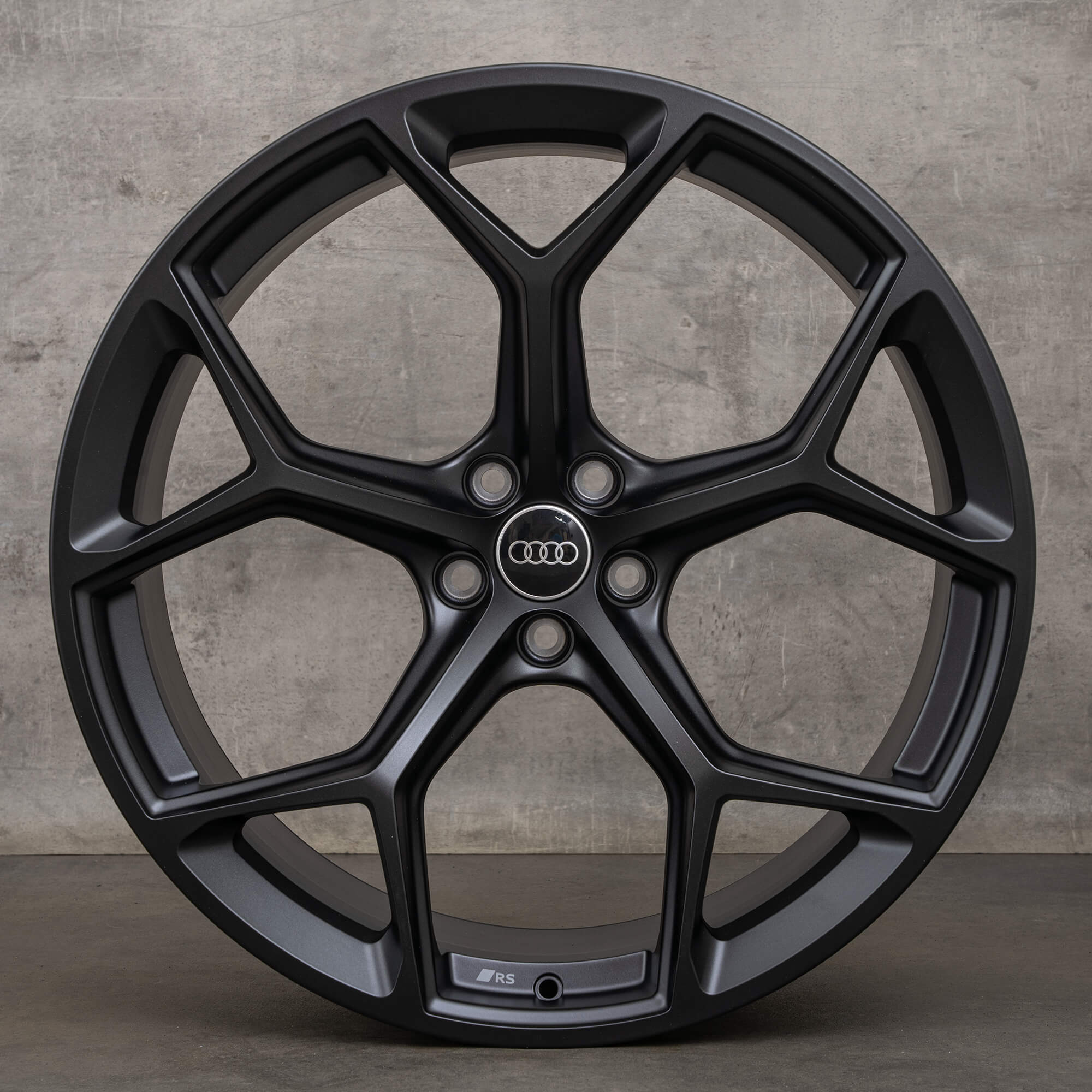 FAN 80mmDeepRim マットブラック Audi RS6 RS7 4K C8 22 inch rims 4K0601025BM 5-Y-spokes matt