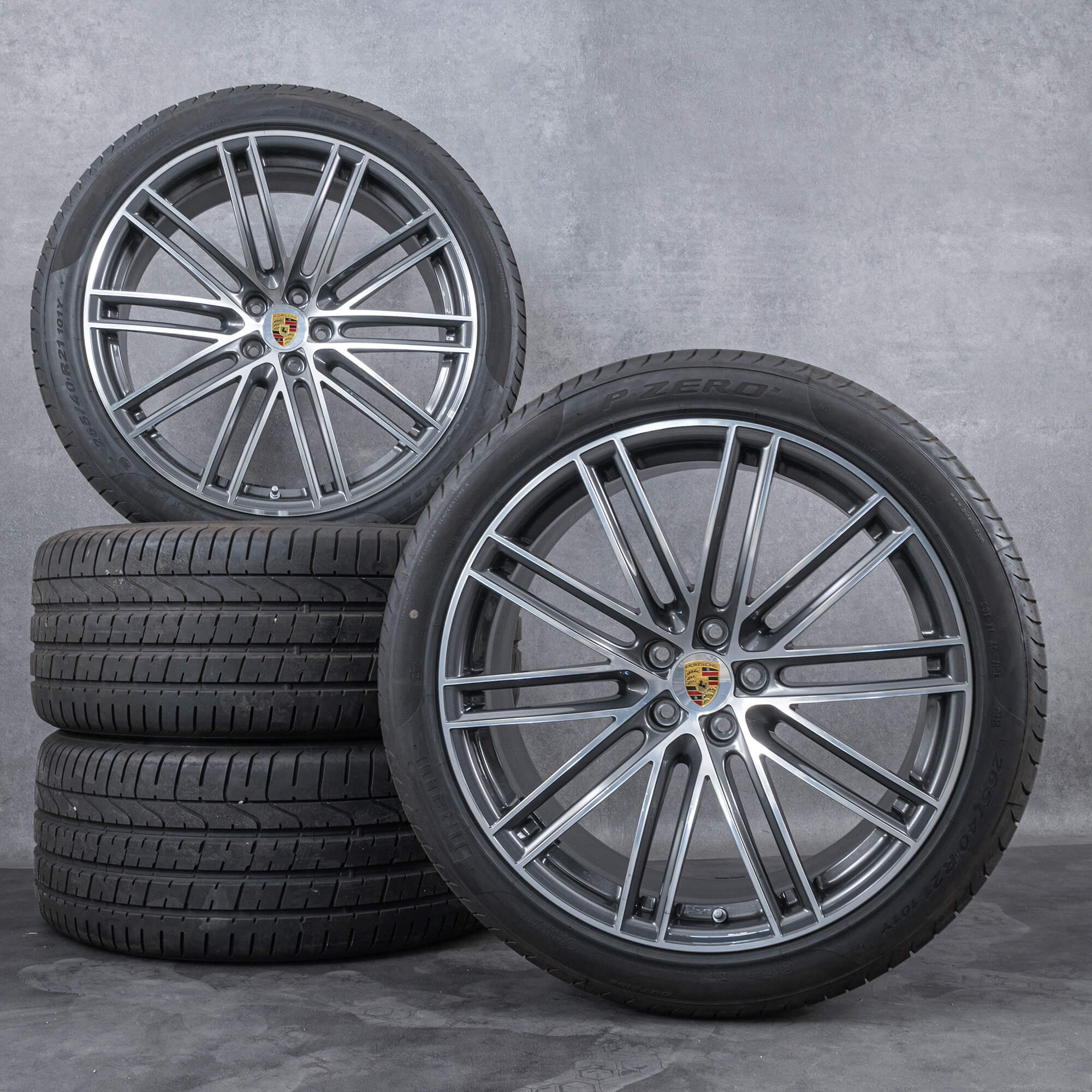 Originální 21 palcové disky Porsche Macan II a III Turbo IV 95B OC6 zimni pneumatiky
