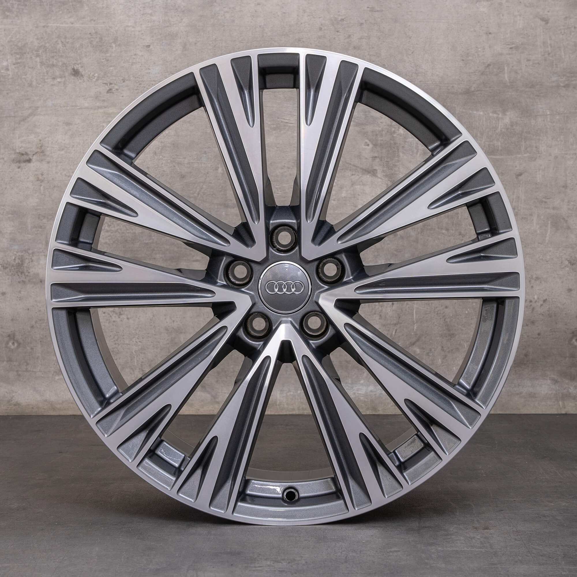 Jantes Audi A6 S6 genuínas de 20 polegadas 4K C8 F2 4K0601025J titânio polido