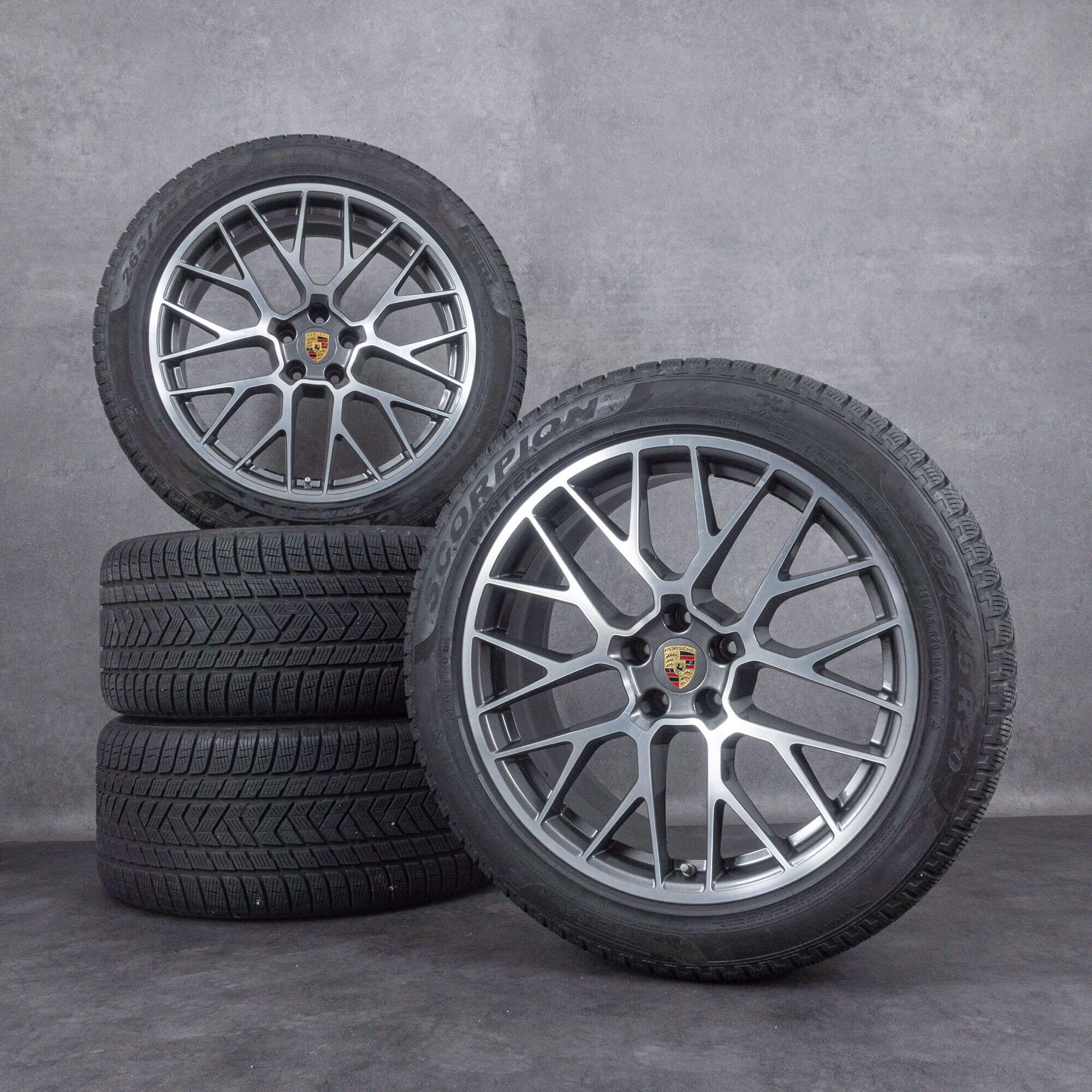 Genuine Porsche 20 pulgadas llantas Macan 95B RS Spyder ruedas de invierno neumáticos OC6