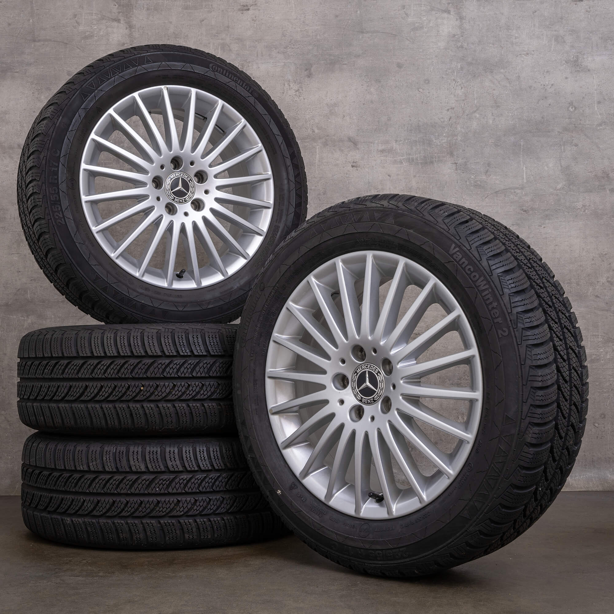 Originální zimni pneumatiky Mercedes Benz V-Class 17" Vito Viano W447 disky A4474014900 stříbrné