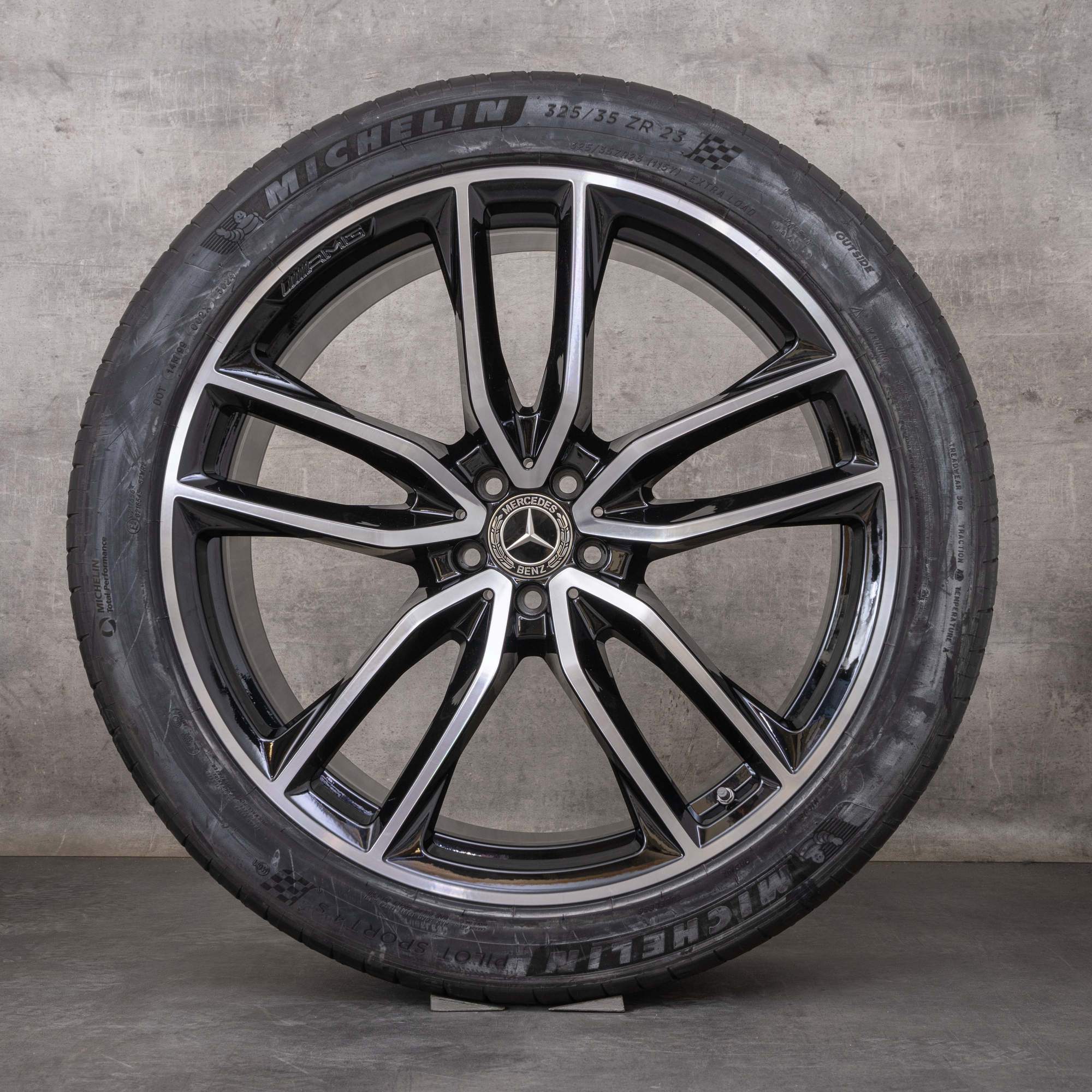Alkuperäiset Mercedes Benz GL GLS AMG vanteet 23 tuuman X167 kesärenkaat A1674017700 A1674017800 musta kiillotettu