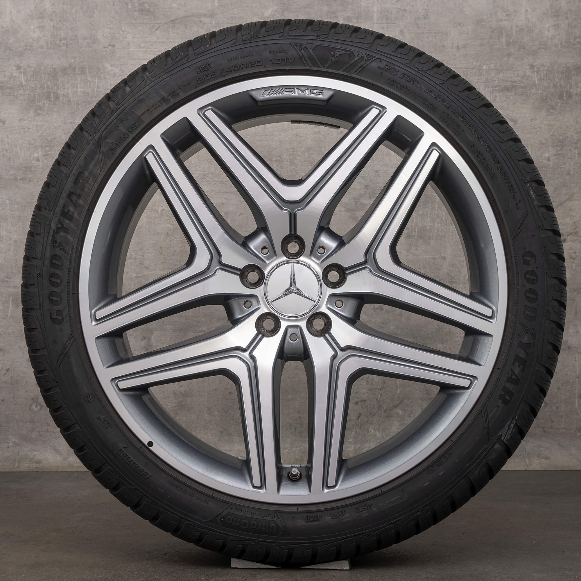 Alkuperäiset Mercedes Benz GLA GLB 35 45 AMG talvirenkaat 20 tuuman H247 X247 vanteet A2474012000 himalajanharmaa Kiillotettu UUSI