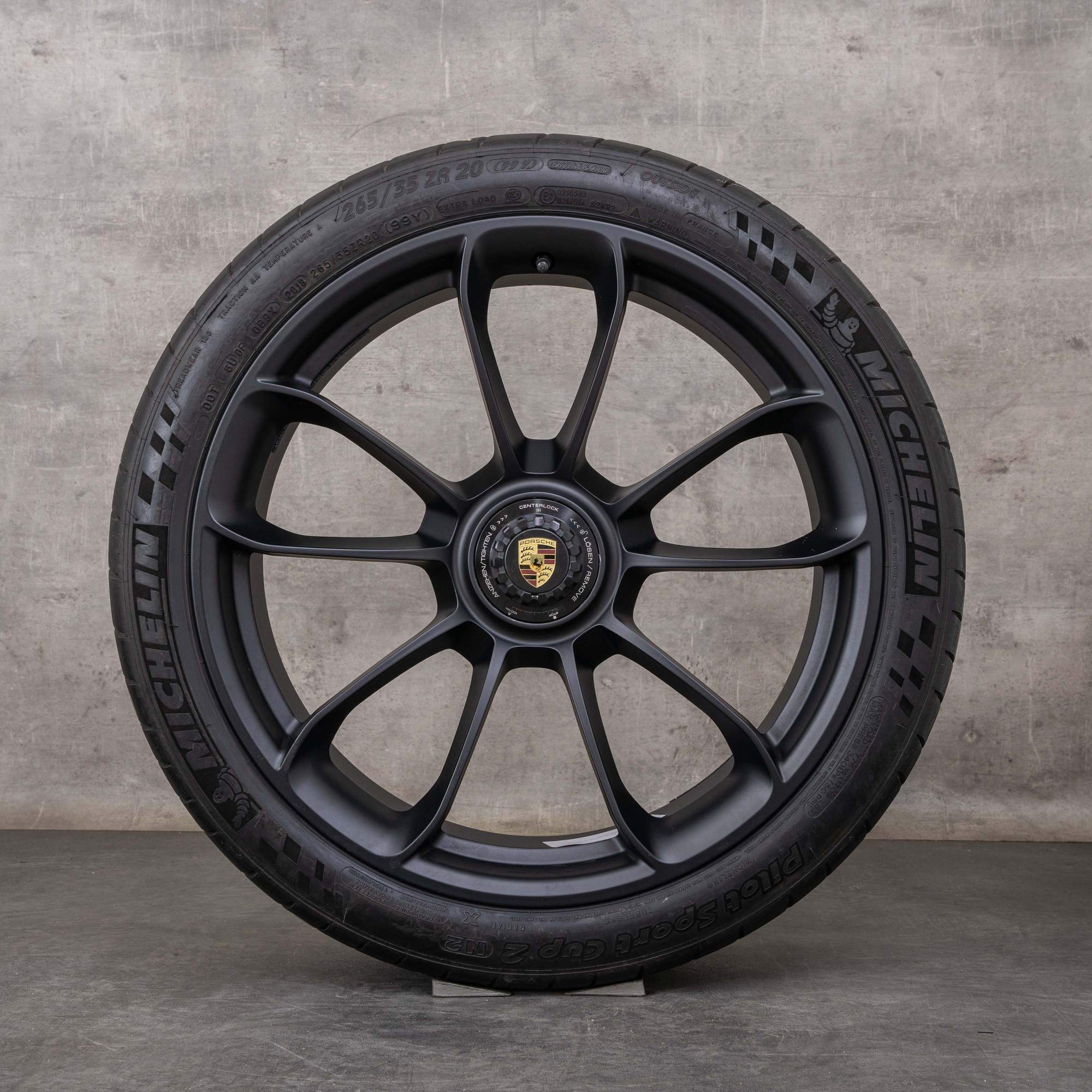 Original Porsche 991 Felgen 20 21 Zoll GT3 RS Sommerräder 99136216284 99136216785 schwarz matt