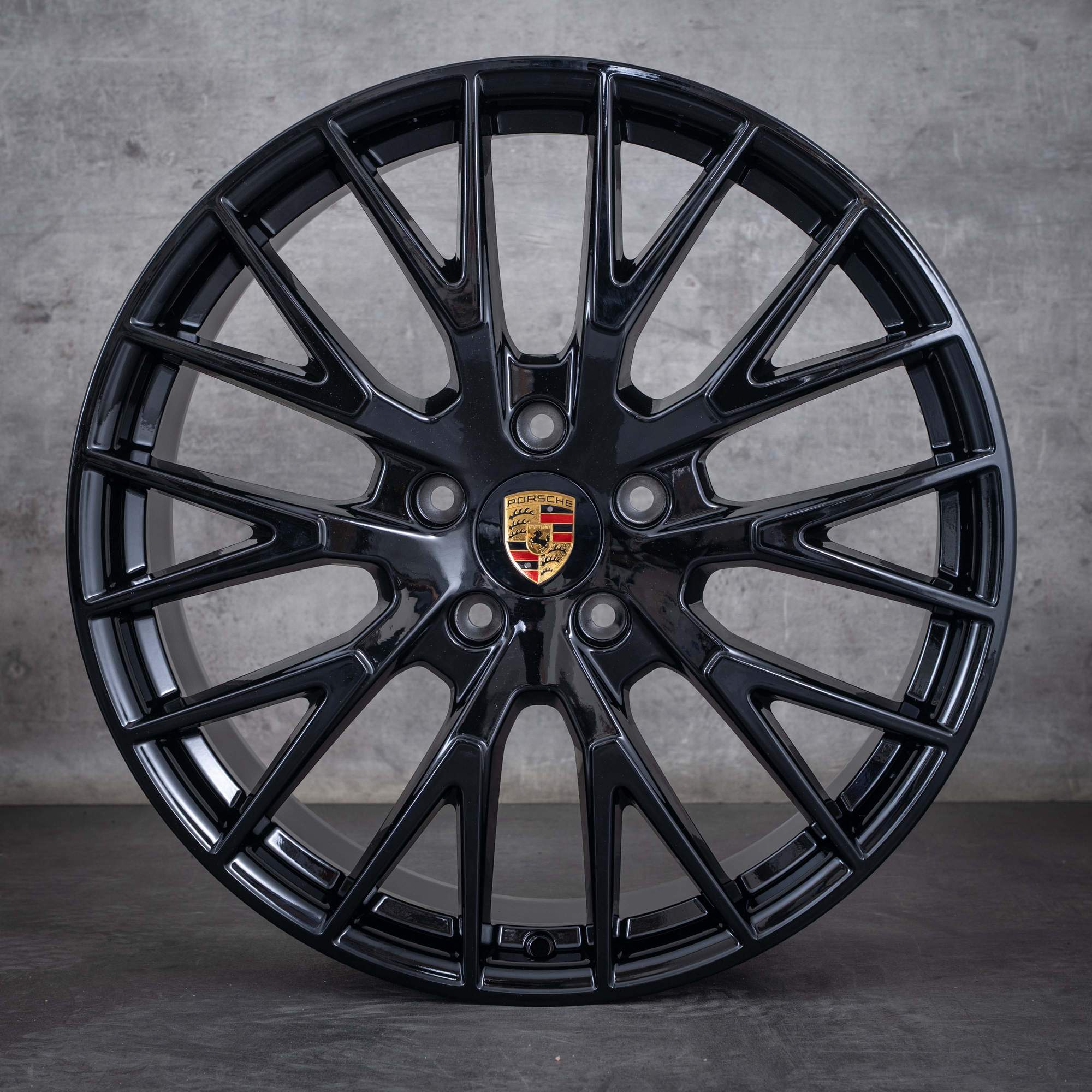 Alkuperäinen Porsche Panamera 976 Turbo S GTS 4 4S Hybridit 21 tuuman vanteet 976601025AA 976601025AB Exclusive Design musta kiiltävä