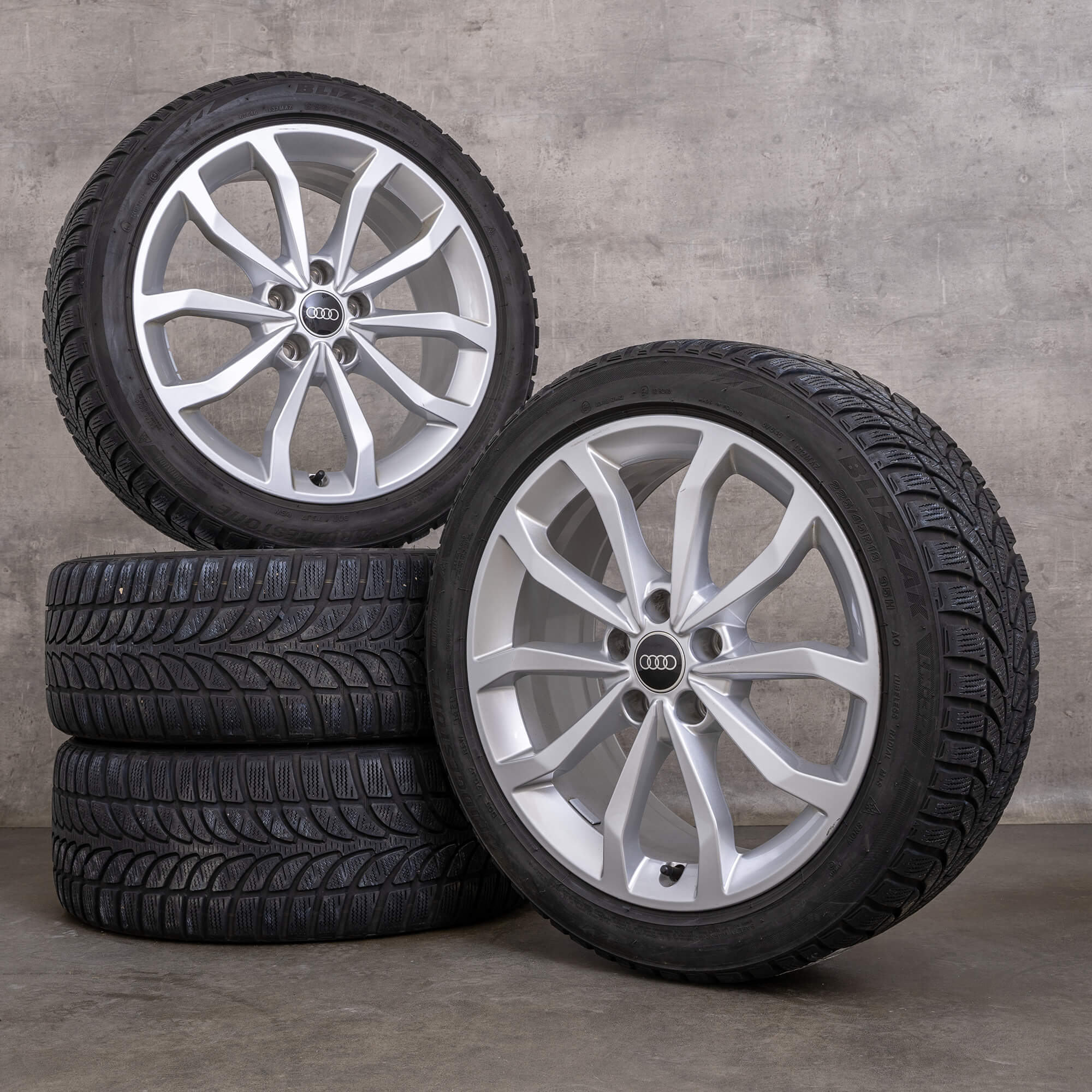 Original Audi A4 S4 Winter wheels 18 pouces 8W B9 jantes 8W0601025ED silver