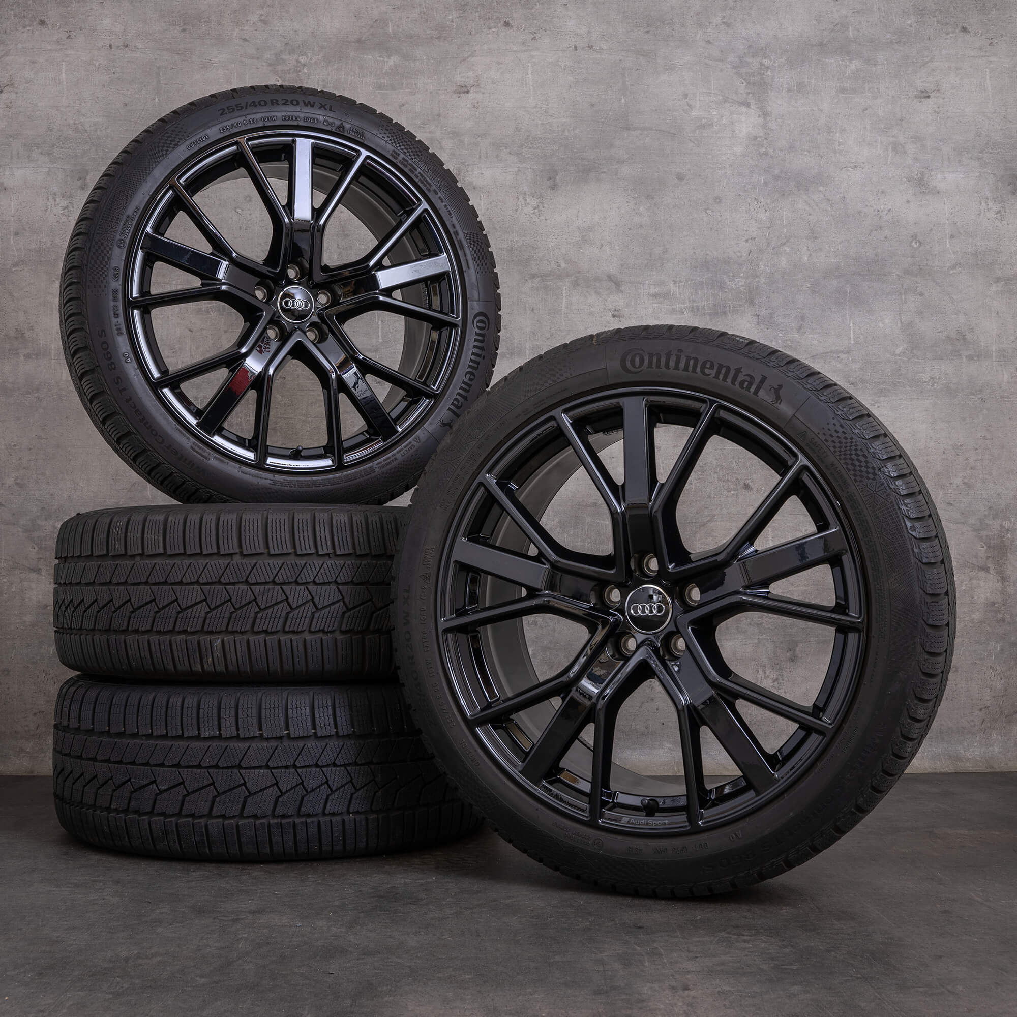 Original Audi Q3 RSQ3 vinterhjul 20 tum F3 fälgar / fälg 83A601025T titan matt glansig svarvad