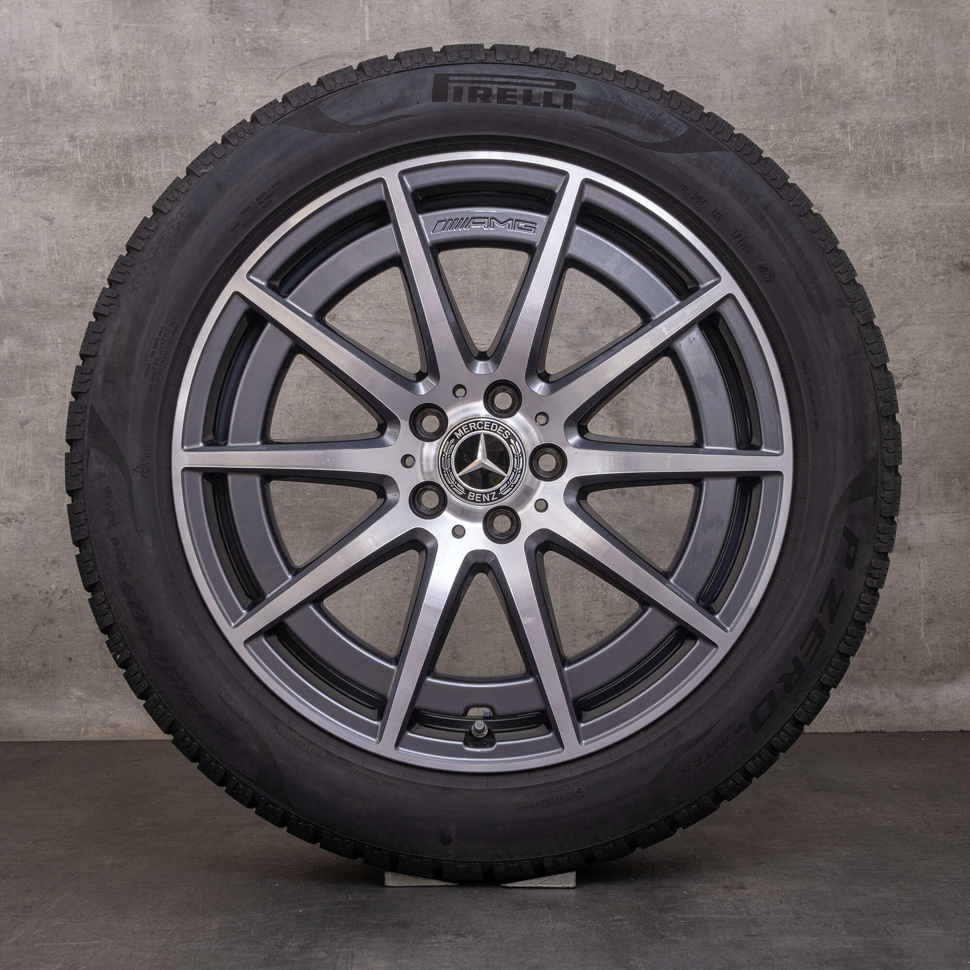 OEM Mercedes Benz GLA GLB 35 45 S 4Matic AMG snow tire packages 19 inch H247 X247 Rims A2474011900 himalaya grey glossy turned