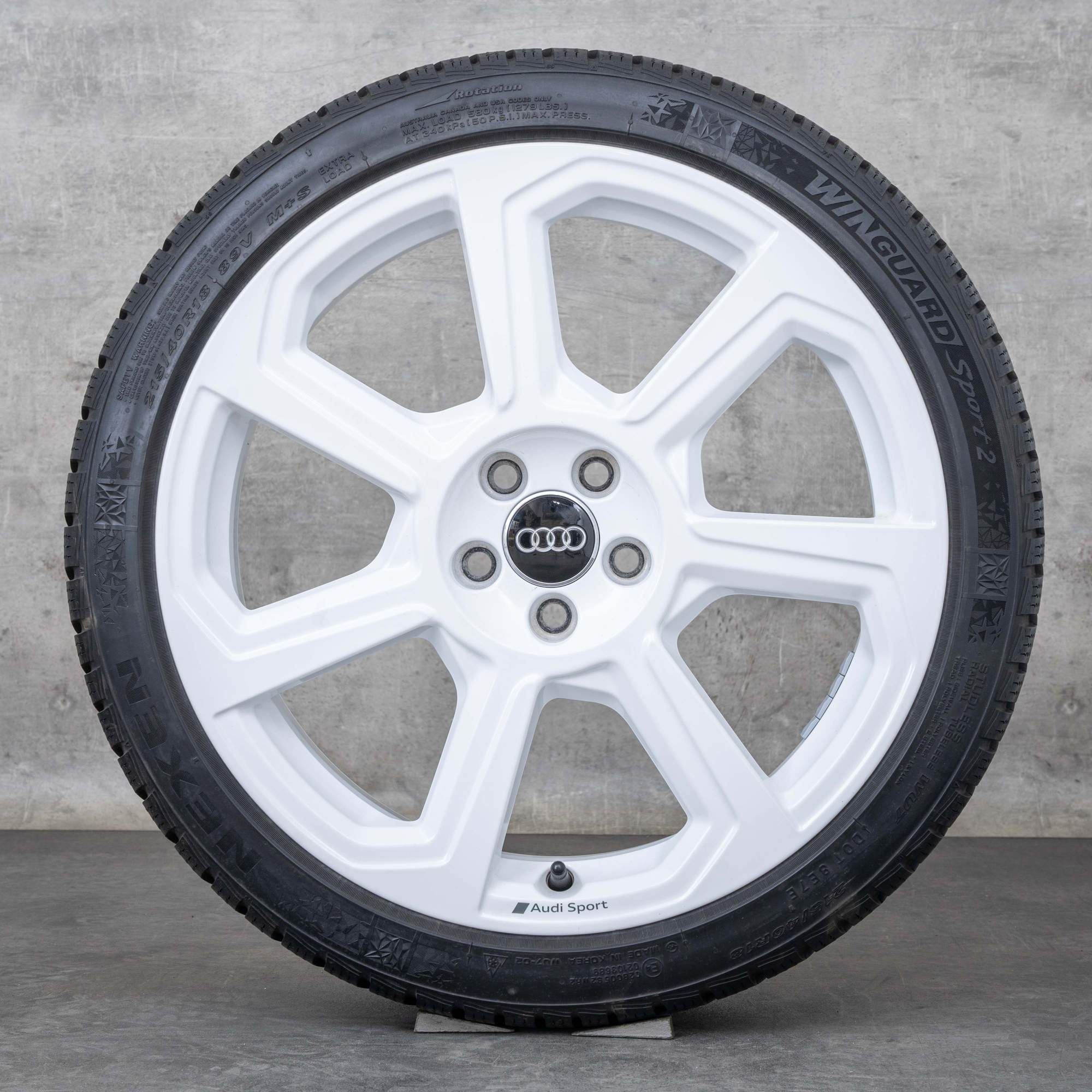 OEM Audi A1 winter wheels 18 inch GB rims 82A601025AB Rotor white