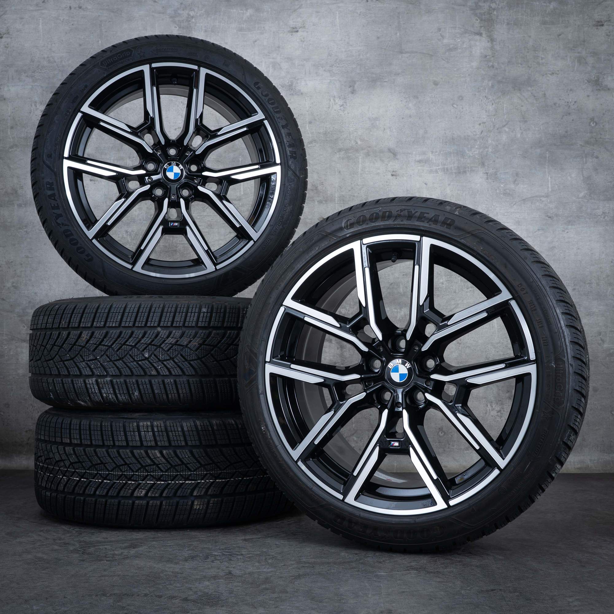 Oryginalne felgi BMW serii 4 i4 19 cali G26 Gran Coupe – koła letnie, stylizacja 859 M 8747304 8747305, czarne, Polerowane na wysoki połysk