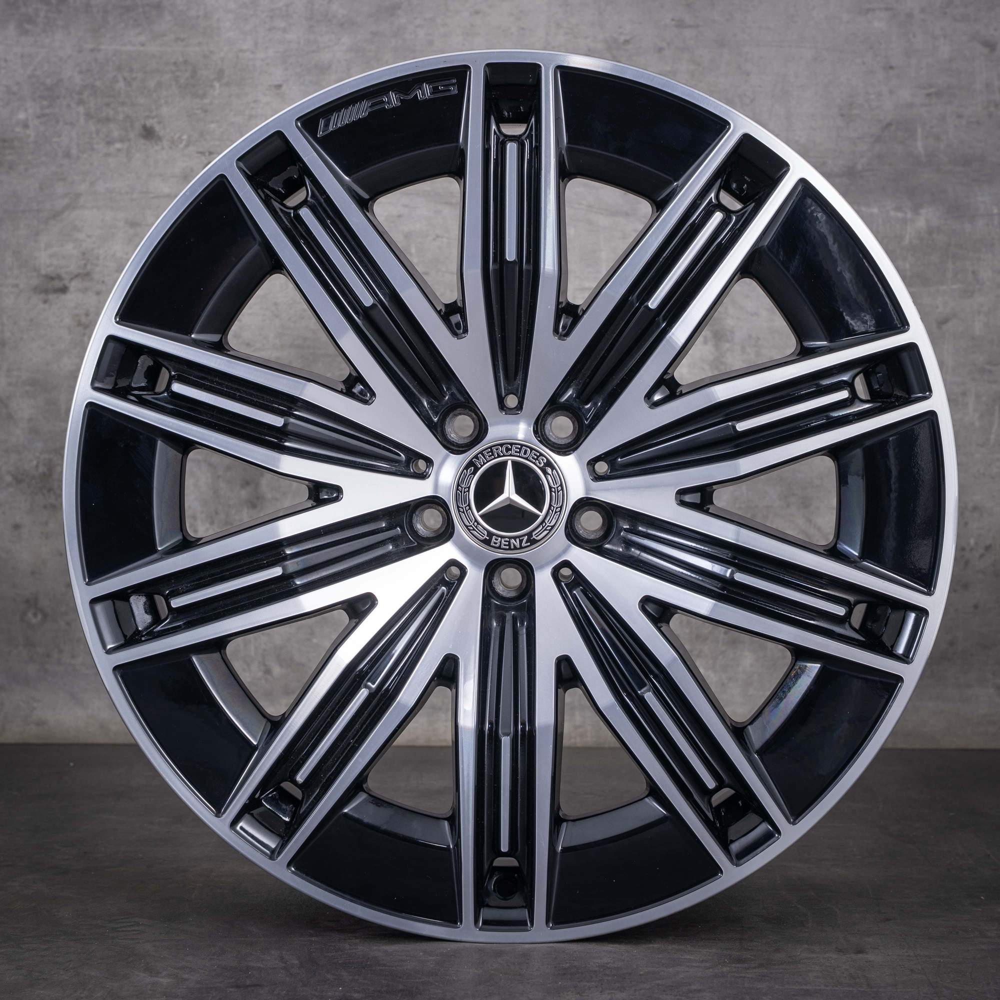 Jantă originală Mercedes-Benz EQS X296 AMG de 21 de inci pentru SUV 4Matic A2964011600 negru diamantat