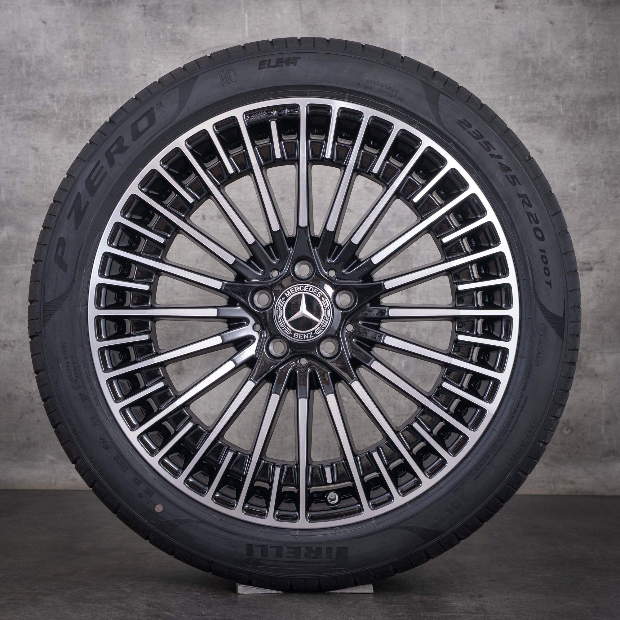 OEM AMG Mercedes EQA EQB 20inch H243 X243 rims with Sommerreifen A2434010600 Black diamond cut