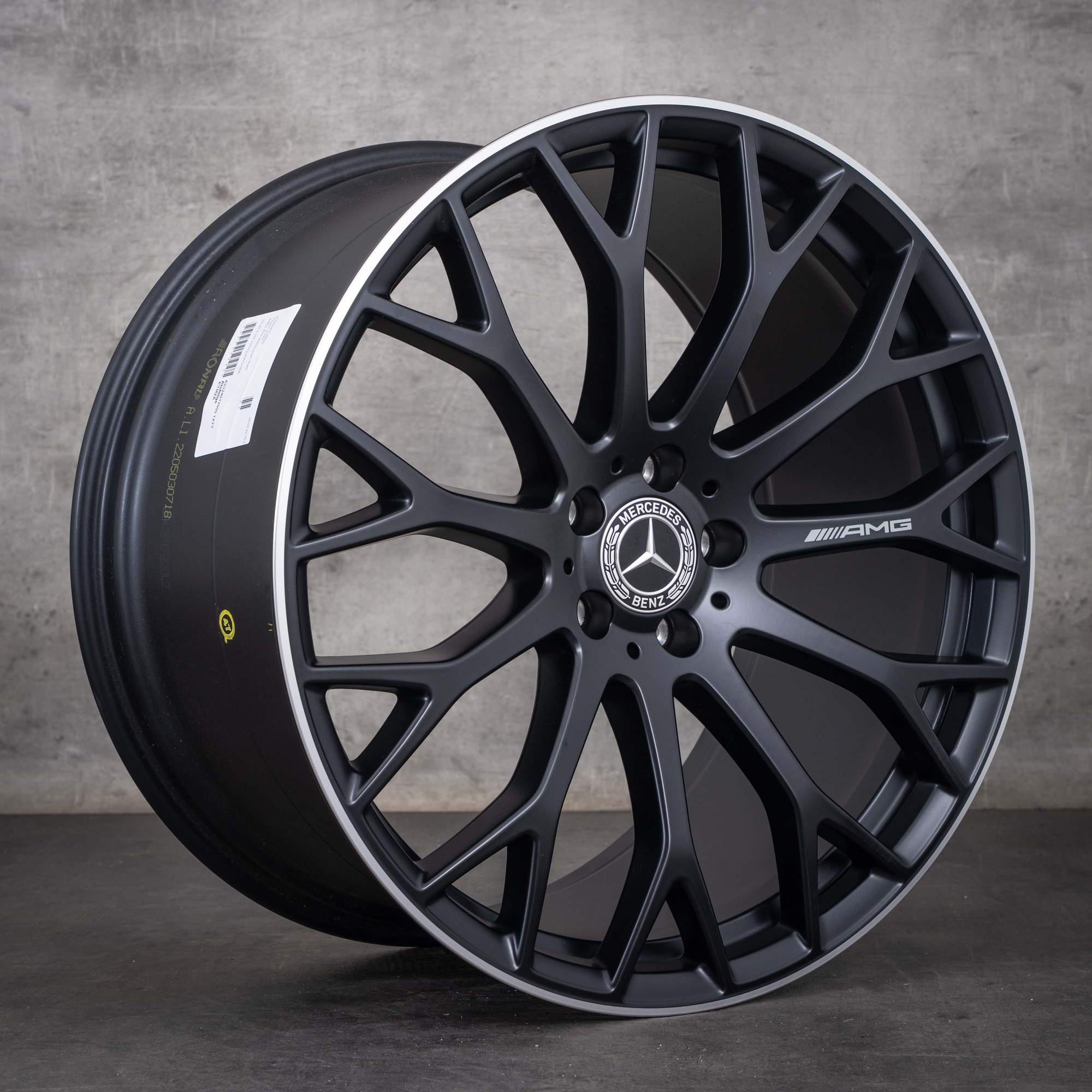 Jante d'origine Mercedes-Benz SL 43 55 63 AMG 21 pouces R232 4 Matic S E Performance A2324012800 noir mat diamantée NEUVE