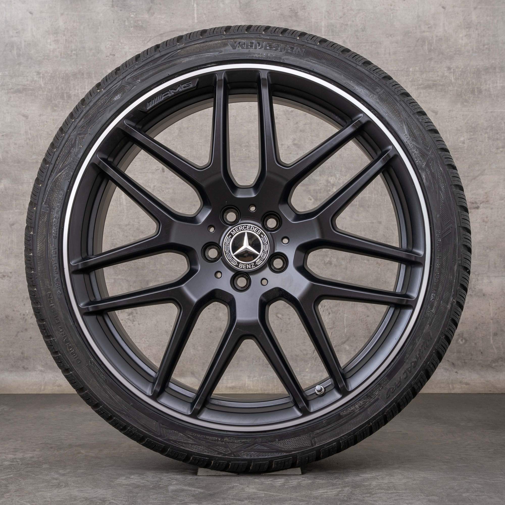 Oryginalne koła zimowe Mercedes Benz GLA GLB AMG 35 45 21 cali H247 X247 Felgi A2474012300 czarny mat Polerowane