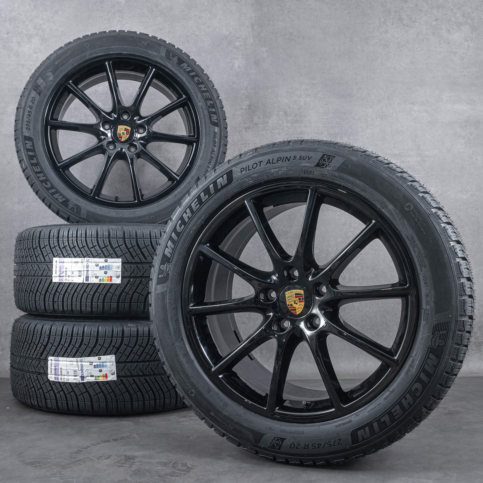 Originale Porsche 20 pollici Cayenne cerchi 9Y3 ruote invernali pneumatici nero