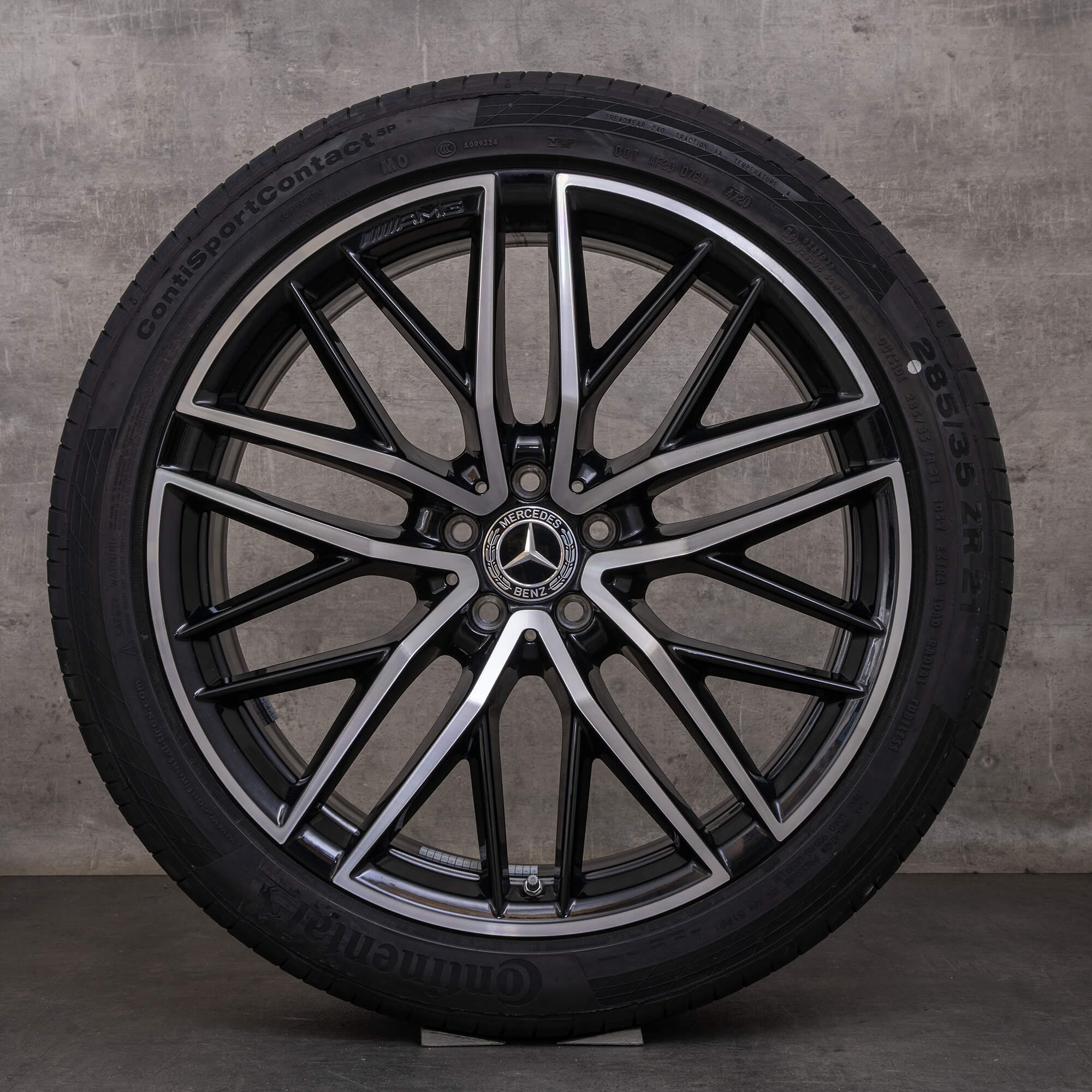 Oryginał Mercedes Benz GLC 43 AMG felgi 21 cali C253 X253 koła letnie A2534015700 A2534015800 czarne polerowane NOWOŚĆ