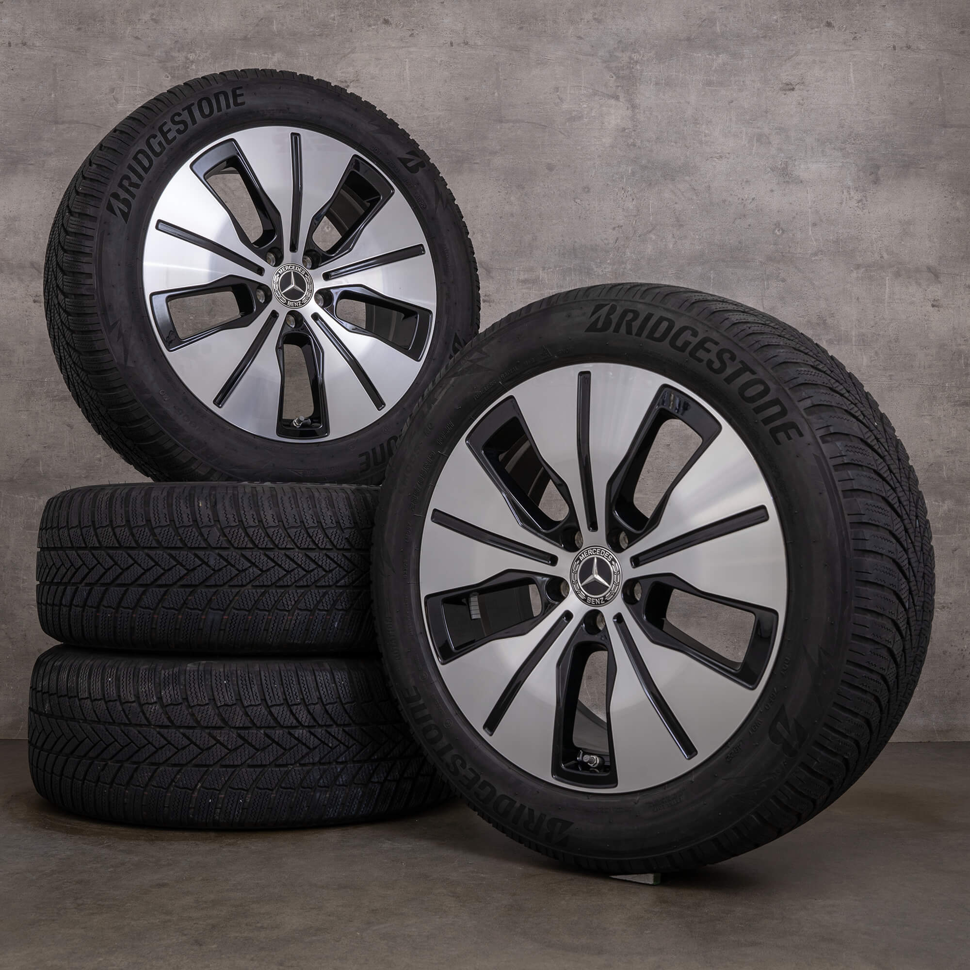 Original Mercedes Benz EQC roues d'hiver 19 pouces N293 jantes 5mm A2934010100 noir brillant
