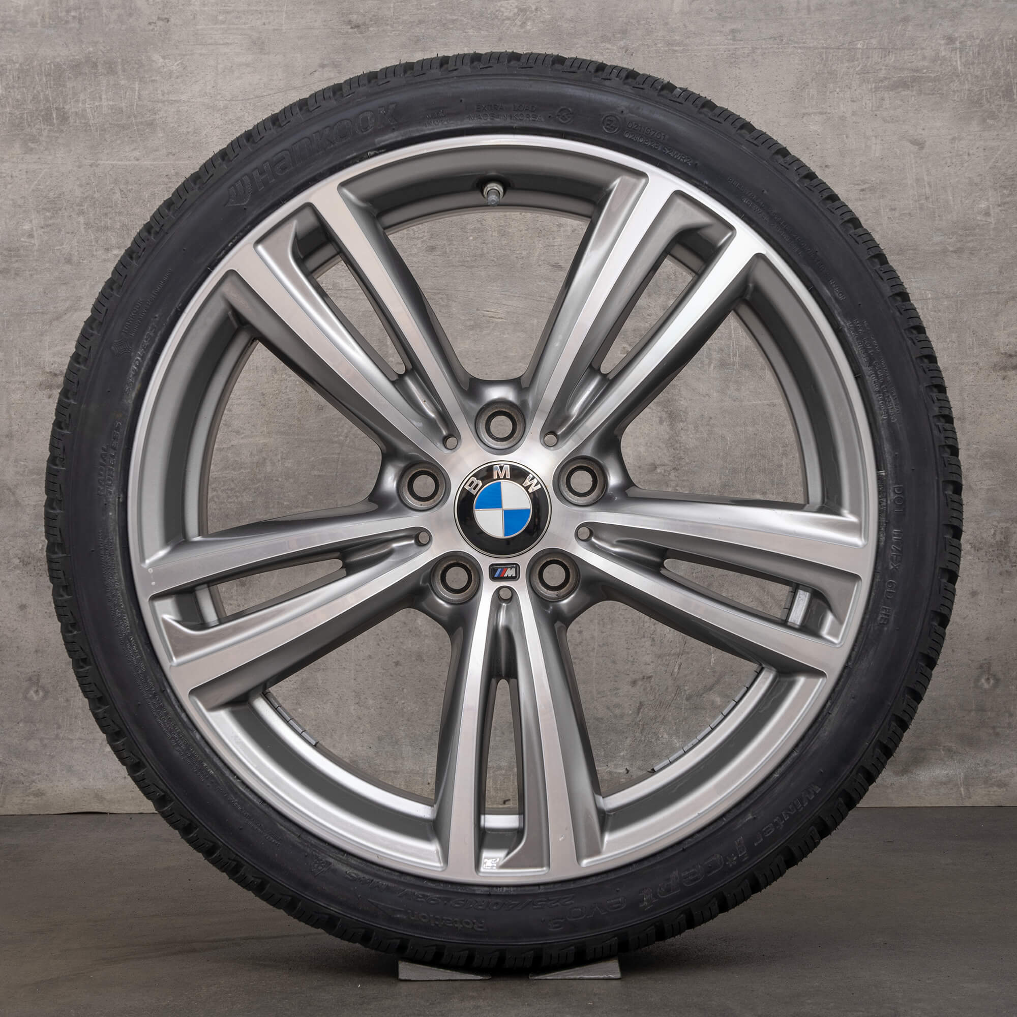 Originální alu kola BMW řady 3 4 19 palců F30 F31 F32 F33 F36 Gran Coupe letni styling 442 M 7852493 7852494 ferric grey lesklá soustružená NOVÁ