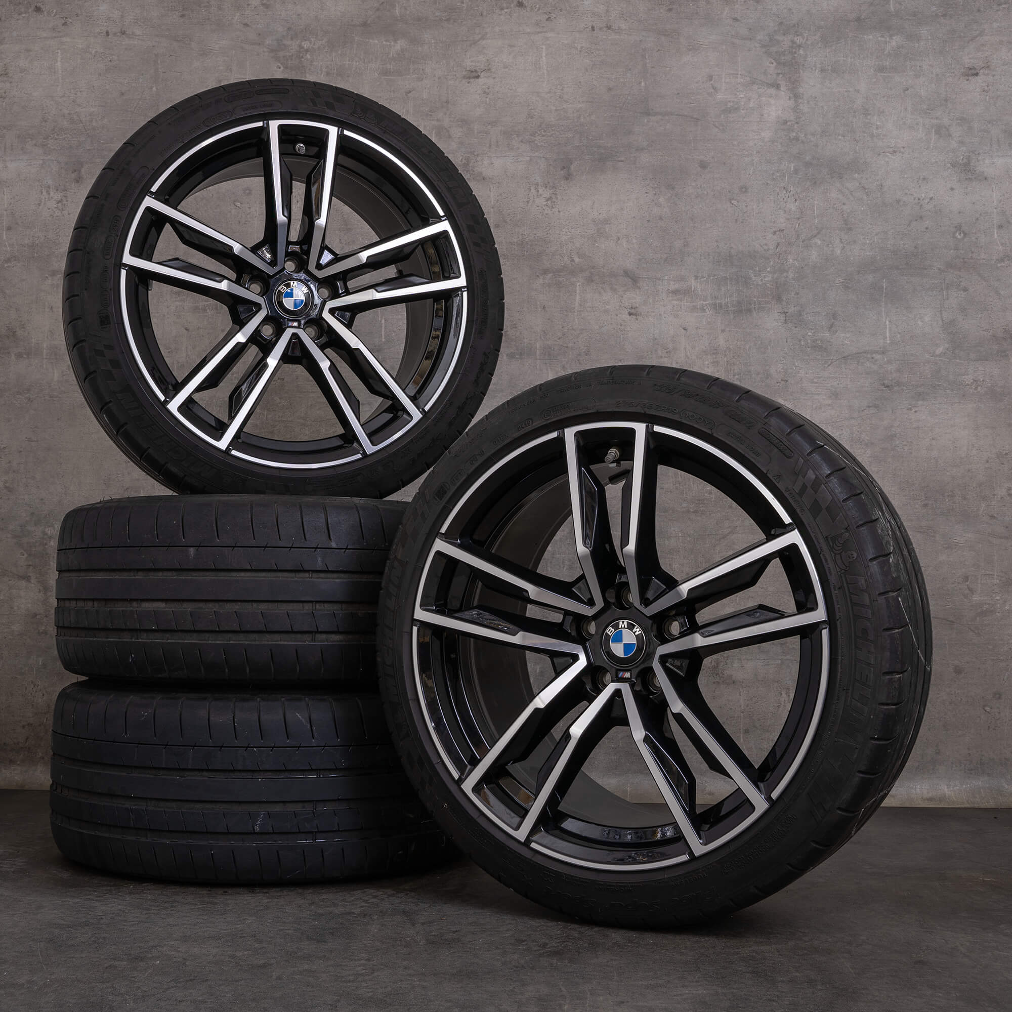 Originali BMW Z4 cerchi invernali 19 pollici G29 Styling 799 M 8091763 8091764 nero lucido tornito