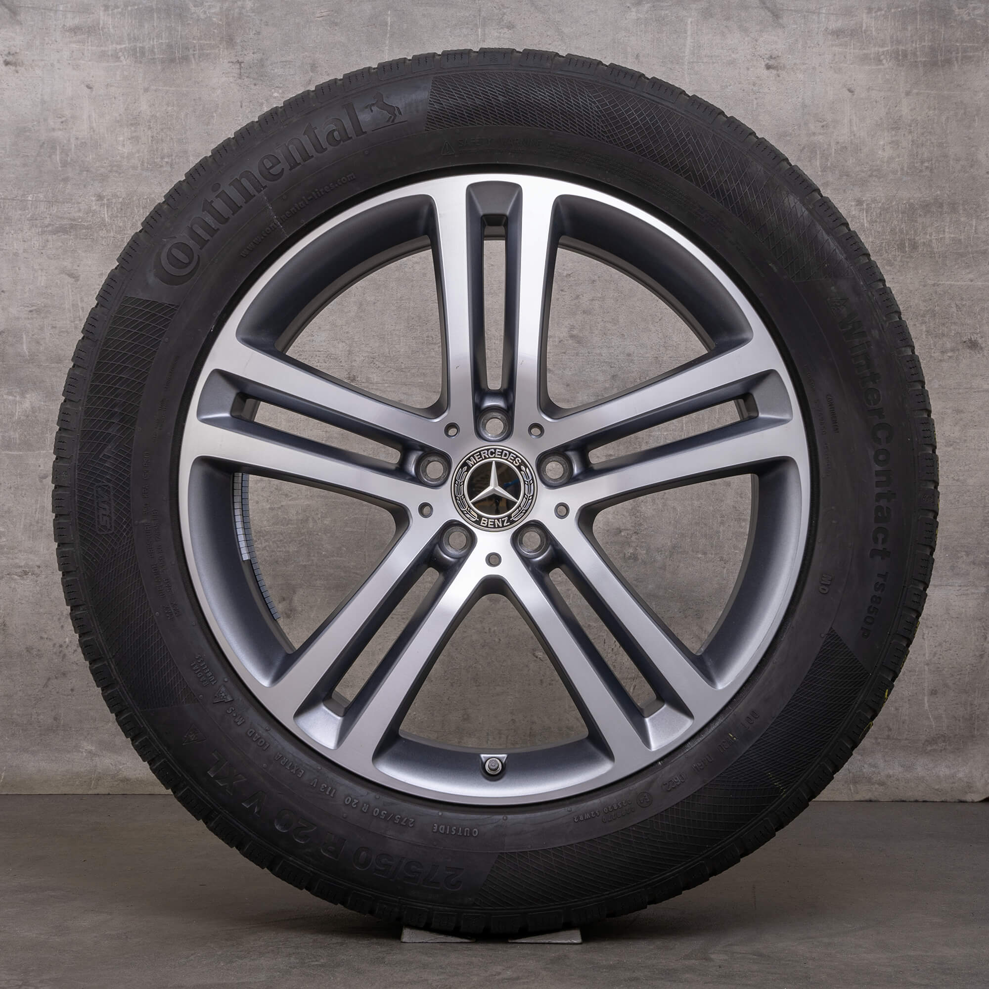 OEM Mercedes Benz GLE winter wheels 20 inch X167 C167 rims A1674012400 A1674012500 himalaya gray glossy turned