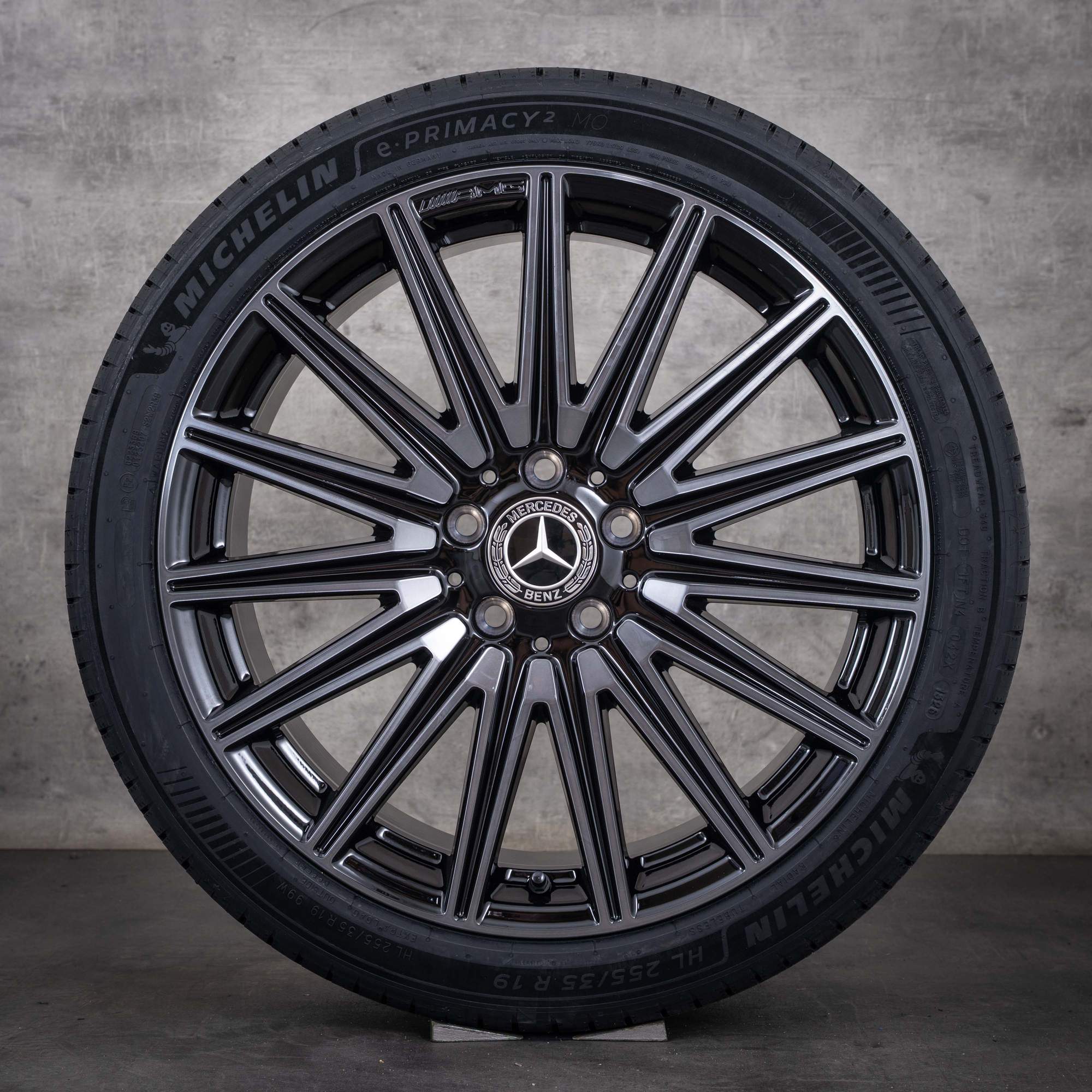 Originele Mercedes-Benz CLA EQ AMG-velgen 19 inch X174 C174 250+ 350 4Matic zomerbanden A1744014400 A1744014500 diamantgesneden zwart