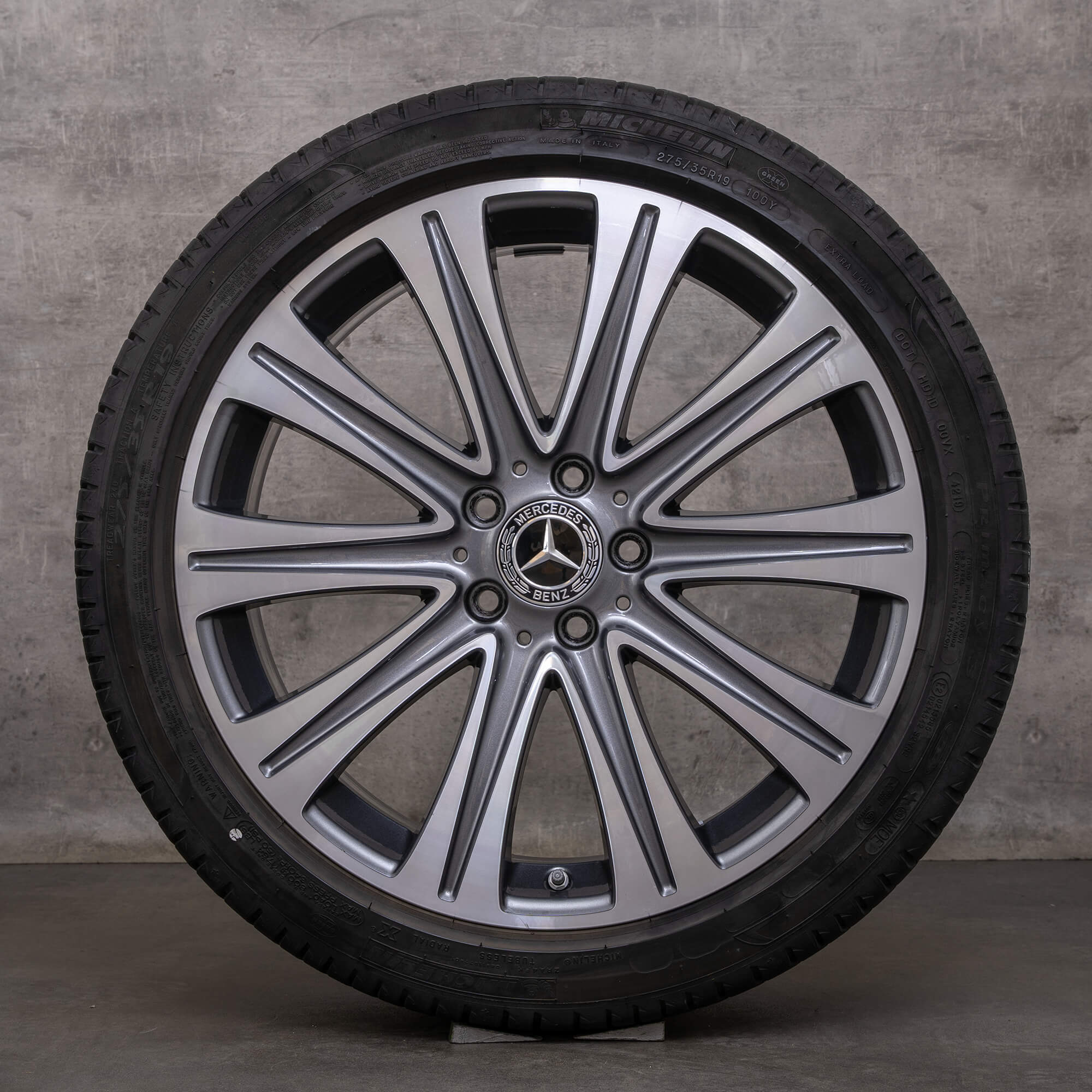 Llantas originales Mercedes Benz Clase E de 19 pulgadas W213 S213 C238 A238 llantas verano A2134010500 A2134010600 gris himalaya torneado brillante
