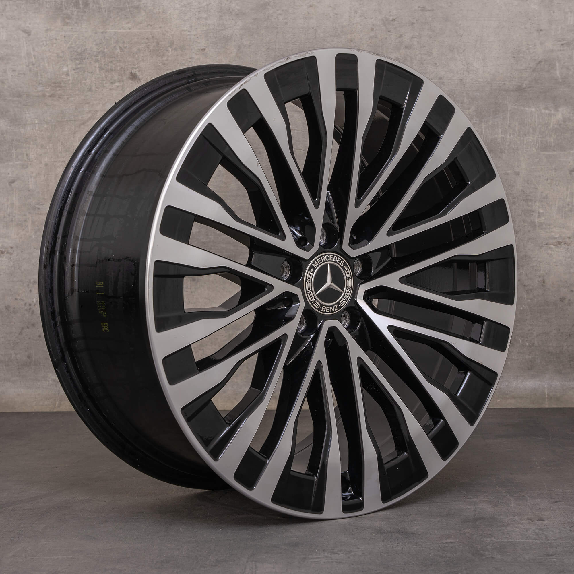OEM Mercedes Benz S-Class wheel 20 inch W223 V223 X223 A2234013700 black glossy turned